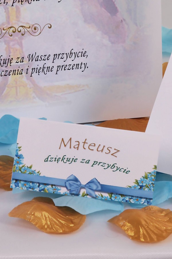 Personalizowane winietki komunijne - Niezapominajka