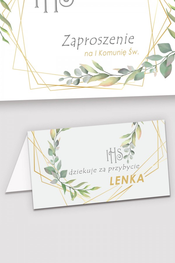 Personalizowane winietki komunijne - Zamglony poranek