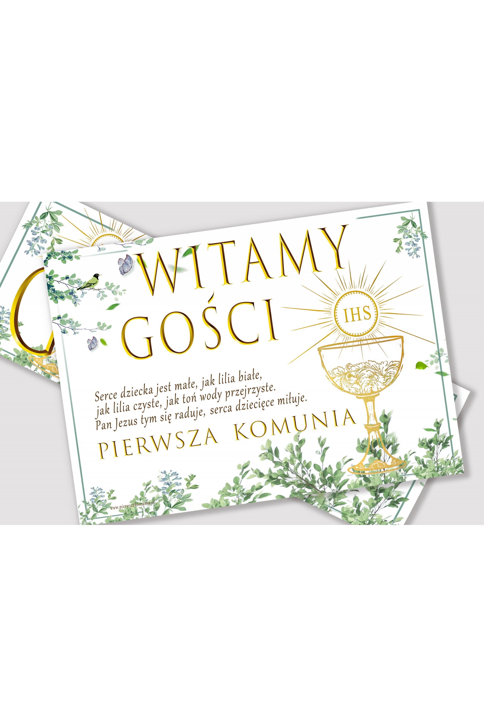 Personalizowany dekoracyjny zestaw komunijny - Słowik w gaju - obraz 3