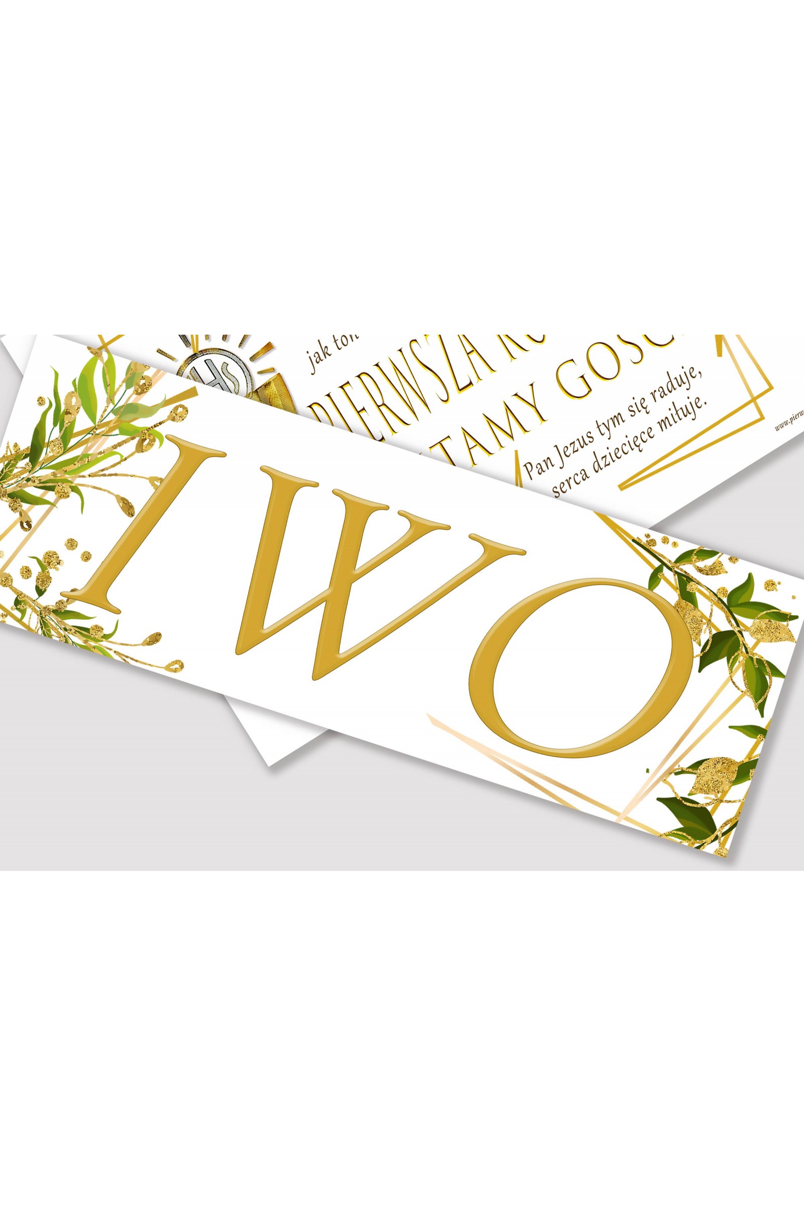 Personalizowany plakat komunijny z imieniem - Złocisty wdzięk - obraz 1