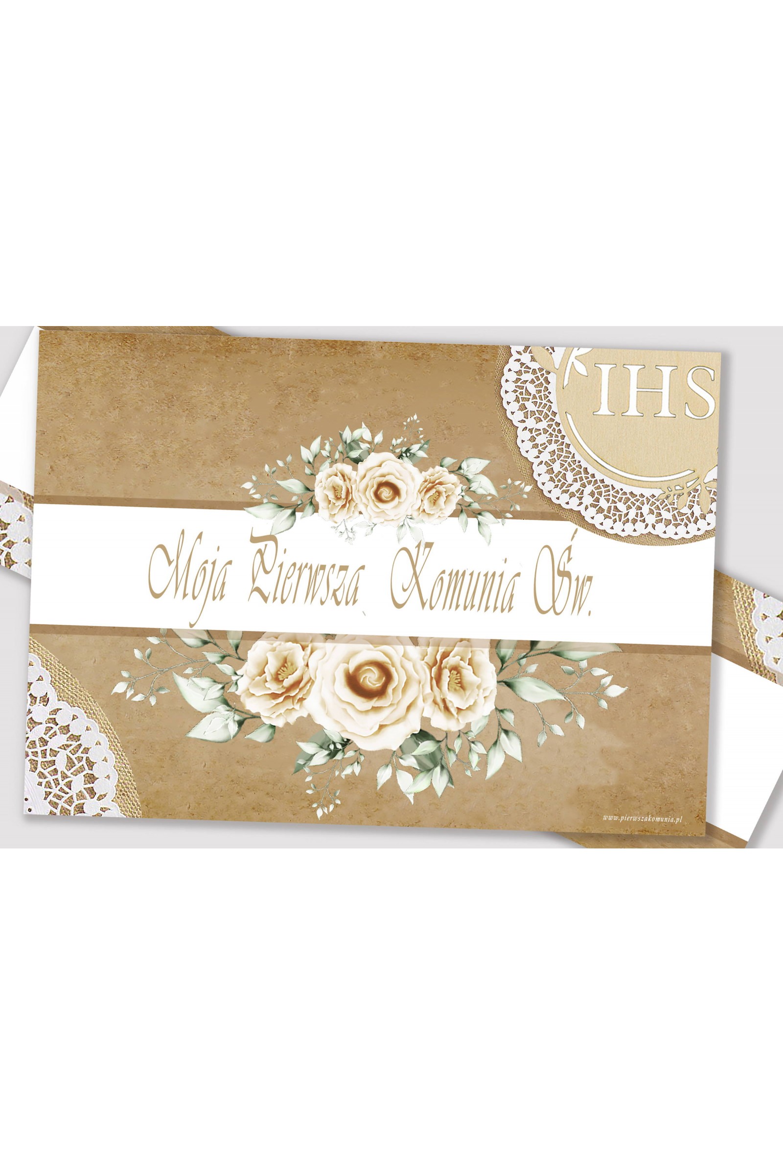 Personalizowany plakat komunijny z imieniem - Pergaminowy beż - obraz 2