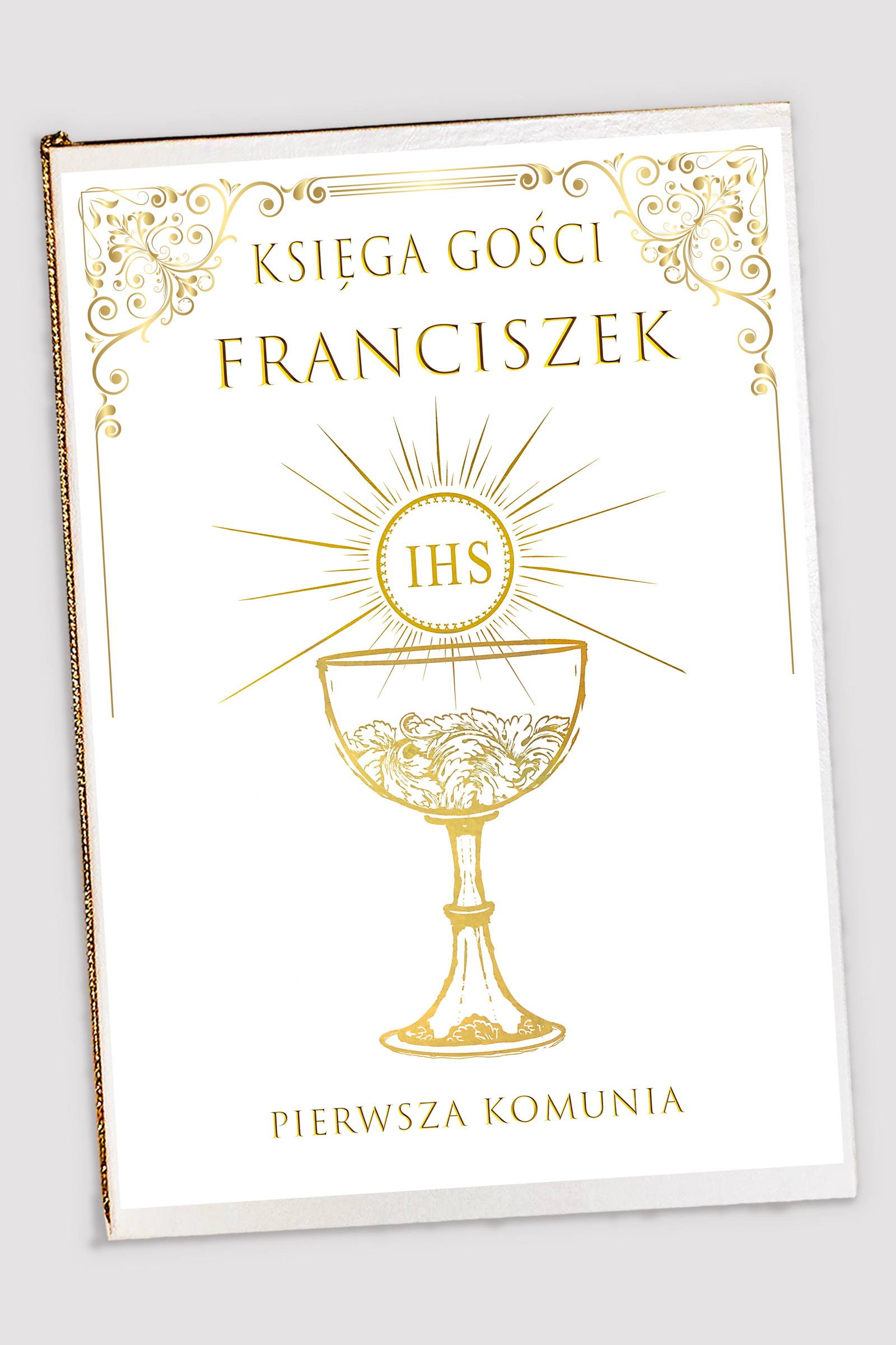 Personalizowana księga pamiątkowa komunijna - Royal Gold - obraz 0