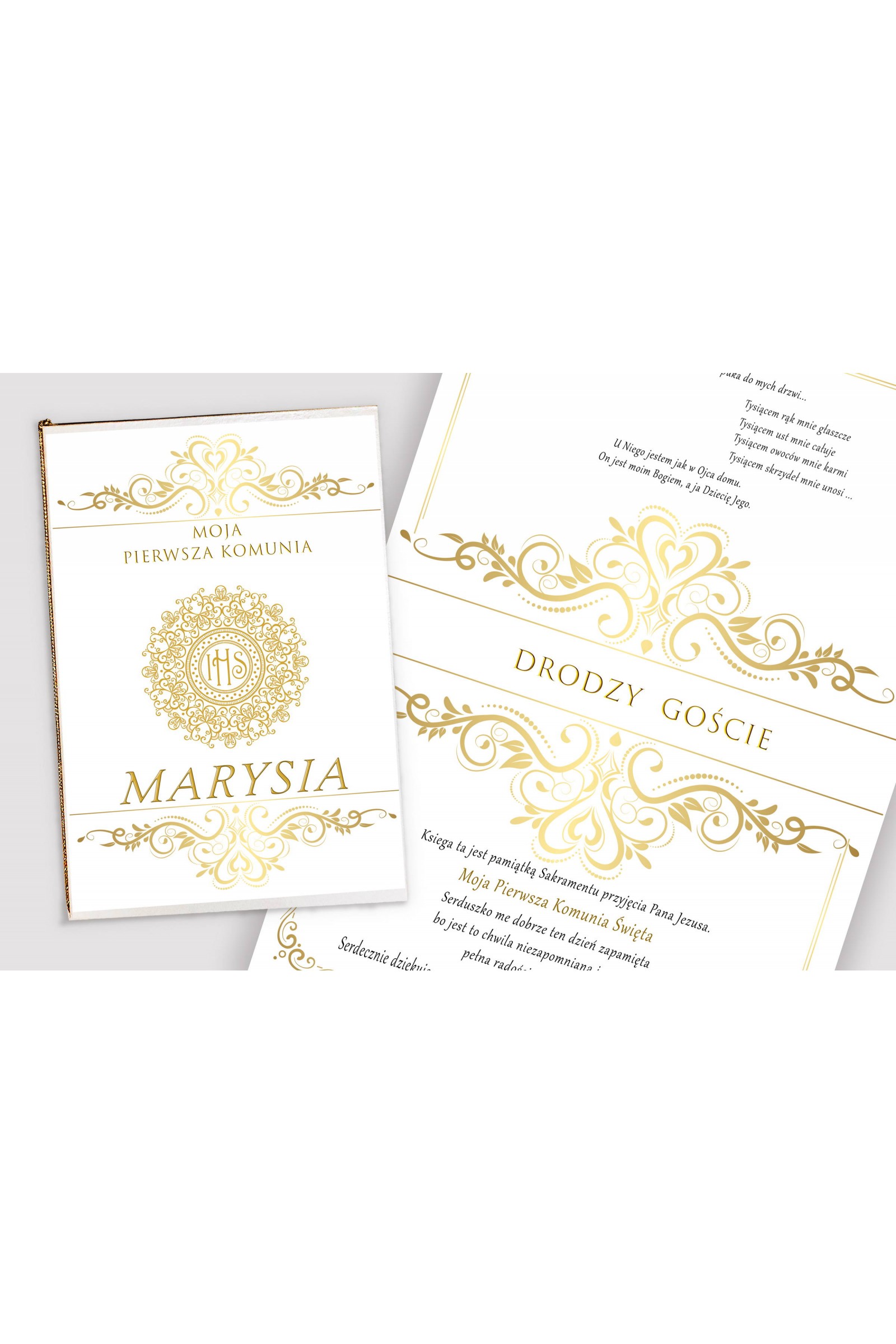 Personalizowana księga pamiątkowa komunijna - Elegance - obraz 0