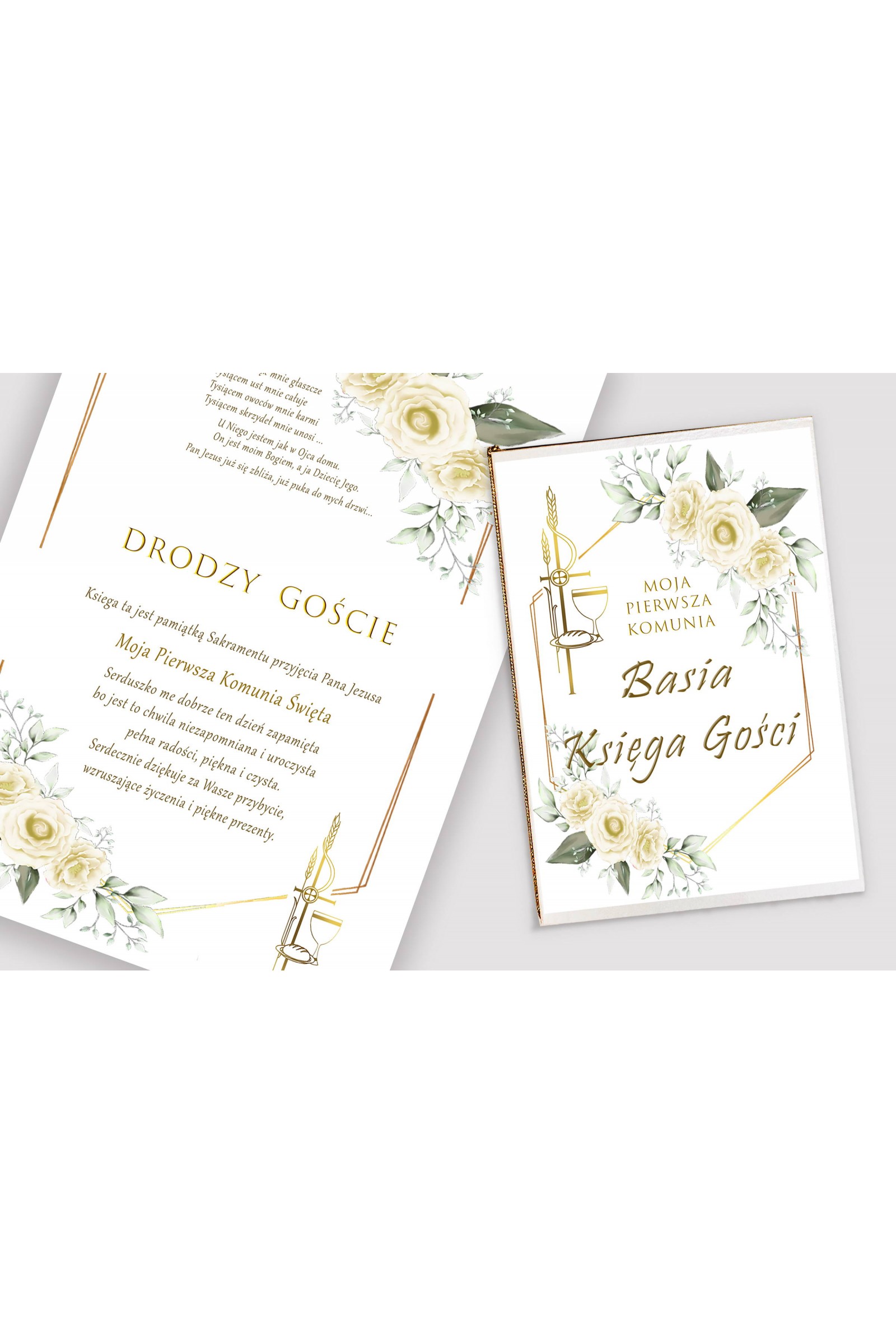 Personalizowana księga pamiątkowa komunijna - Gracja - obraz 1