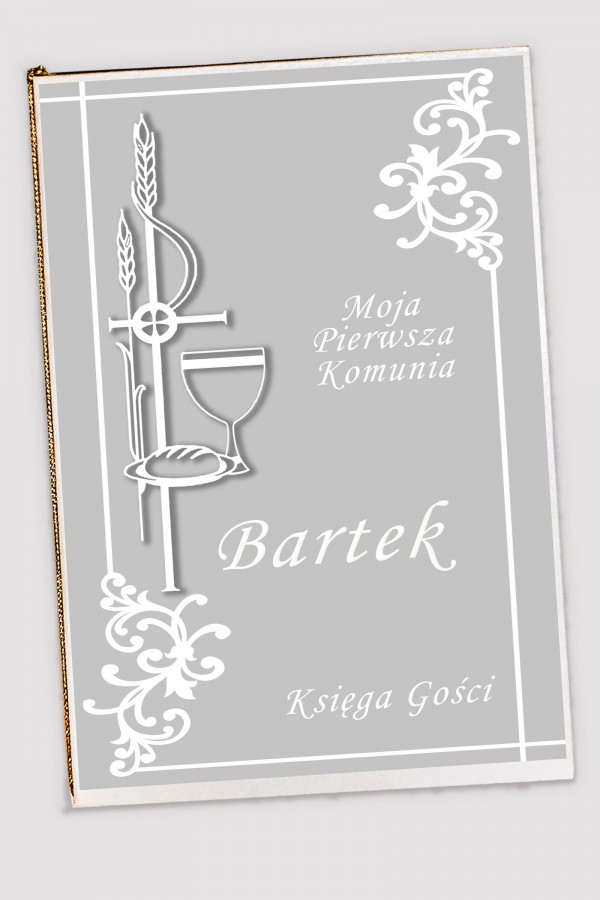 Personalizowana księga pamiątkowa komunijna - Biała elegancja