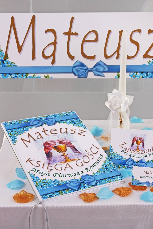 Personalizowana księga pamiątkowa komunijna - Niezapominajka
