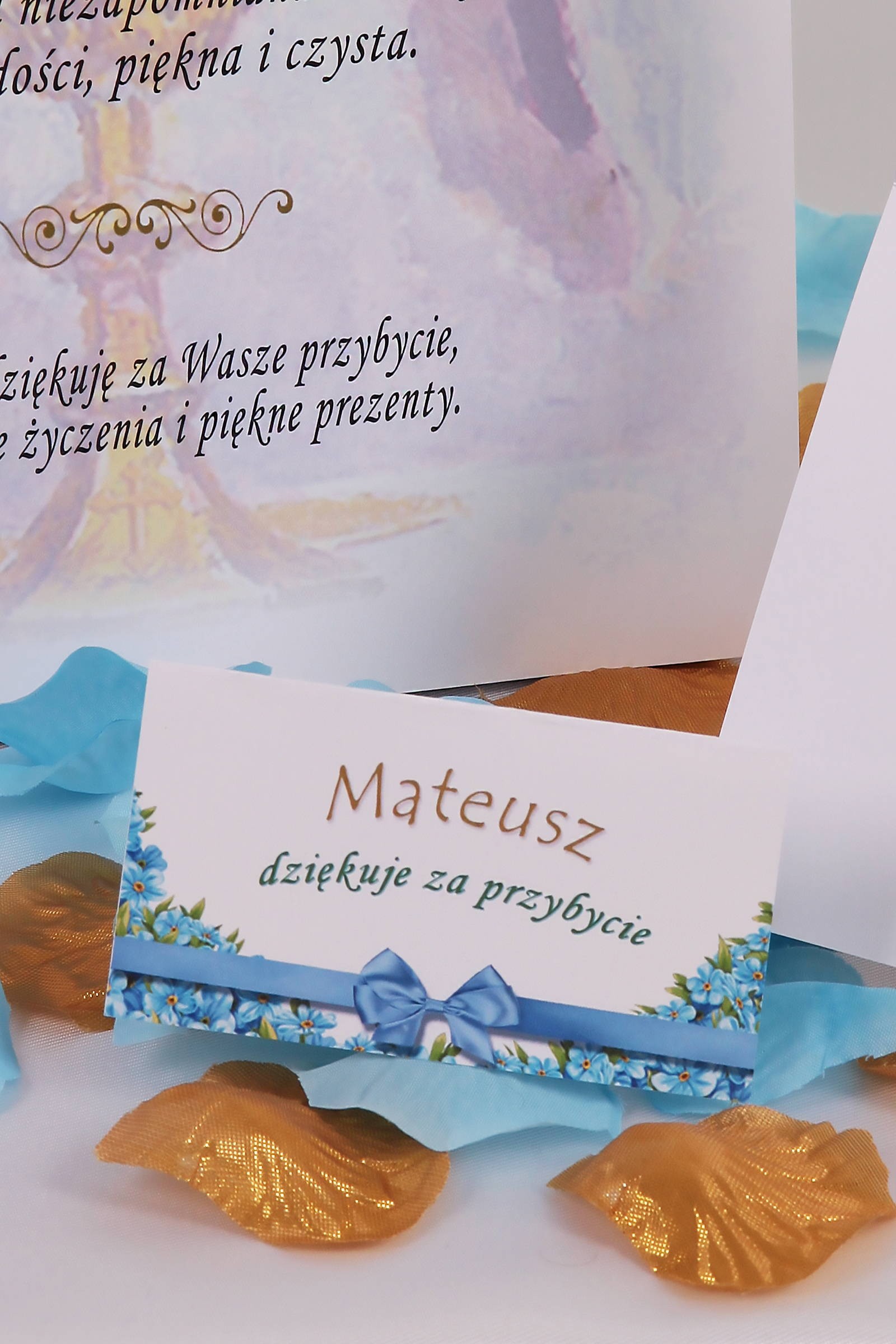 Personalizowana księga pamiątkowa komunijna - Niezapominajka - obraz 2