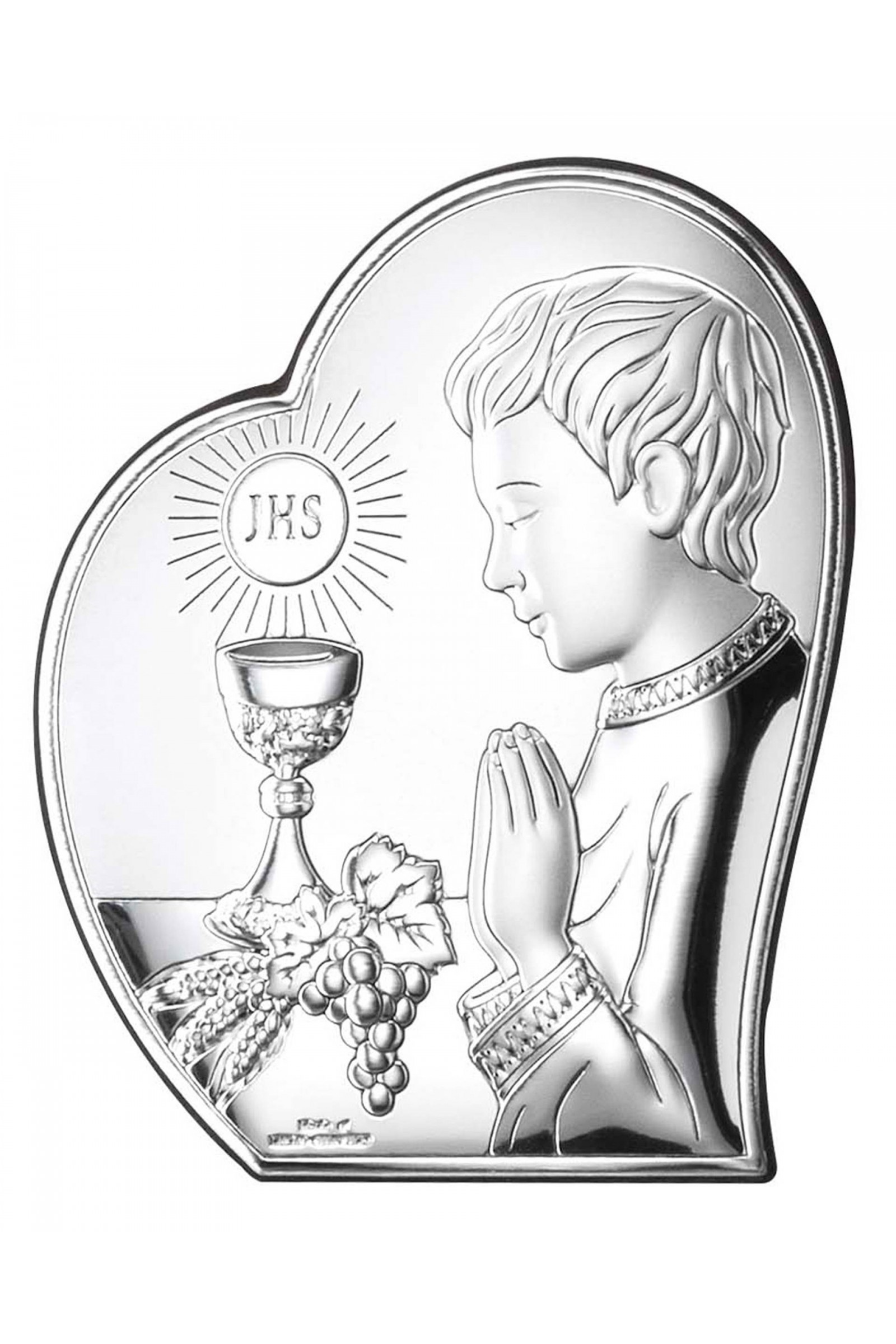 Obrazek na pamiątkę I Komunii Św. z chłopczykiem w 'sercu' - obraz 0