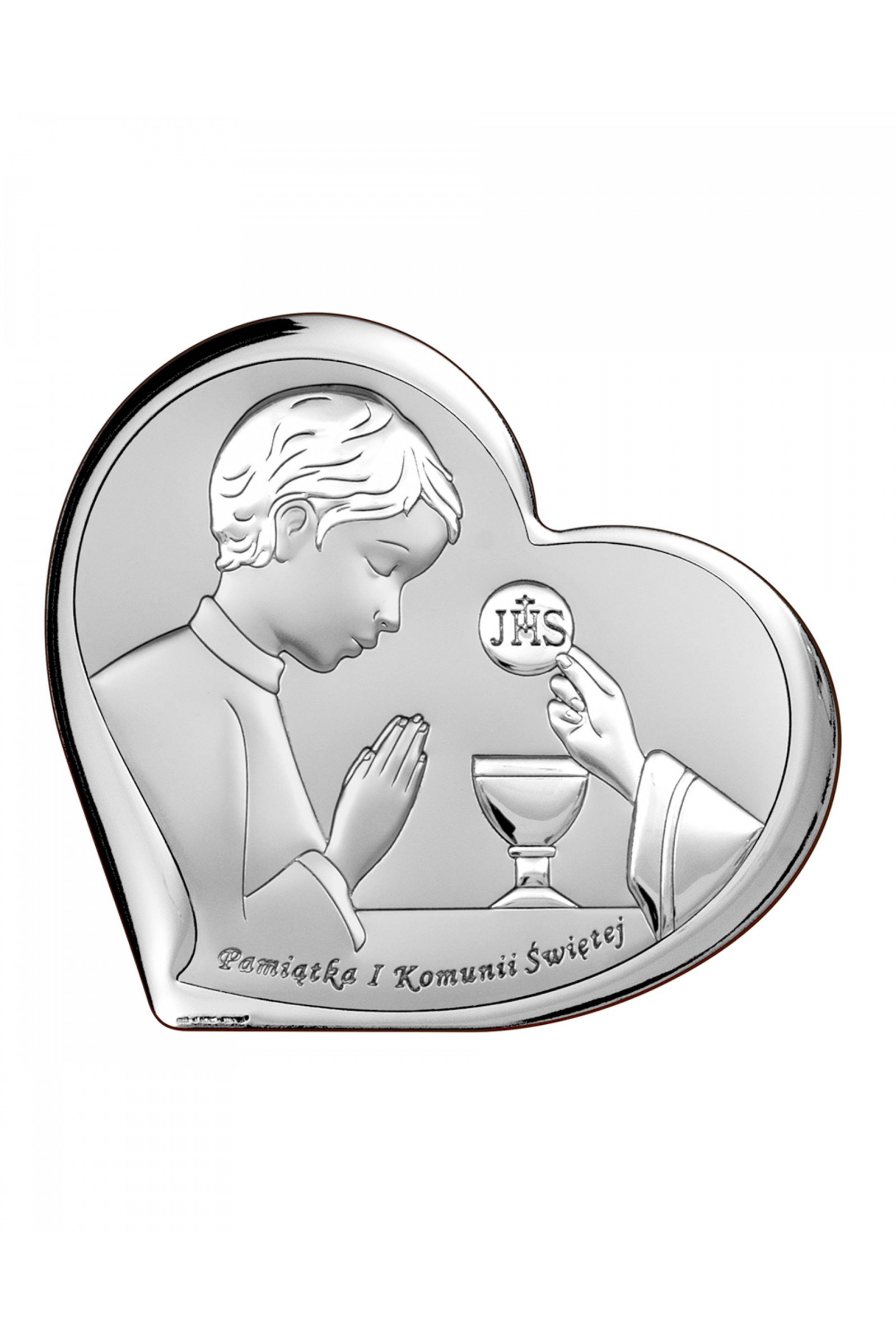 Obrazek na pamiątkę I Komunii Św. z chłopczykiem w 'sercu' - obraz 0