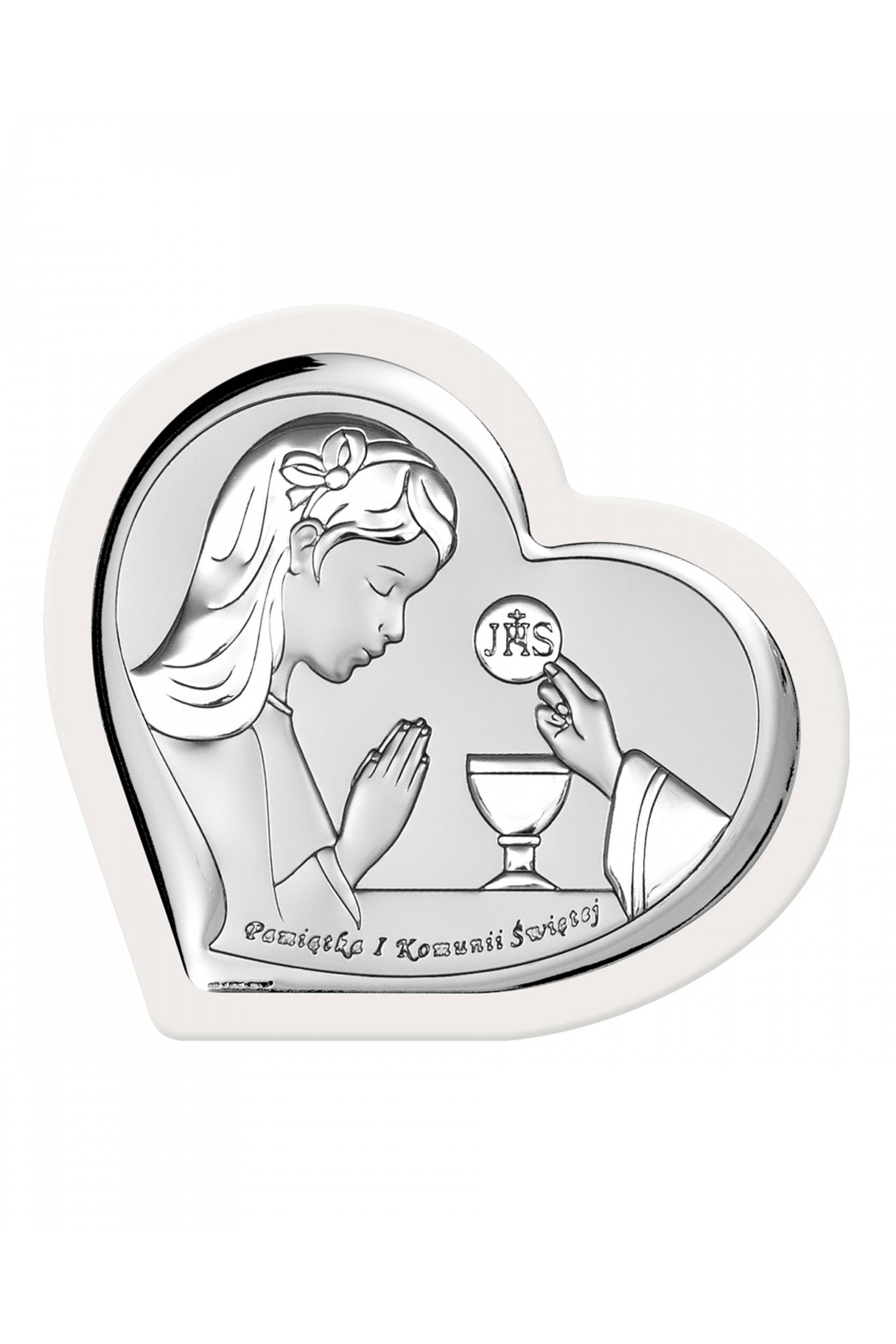 Obrazek na pamiątkę I Komunii Św. z dziewczynką w 'sercu' - obraz 0