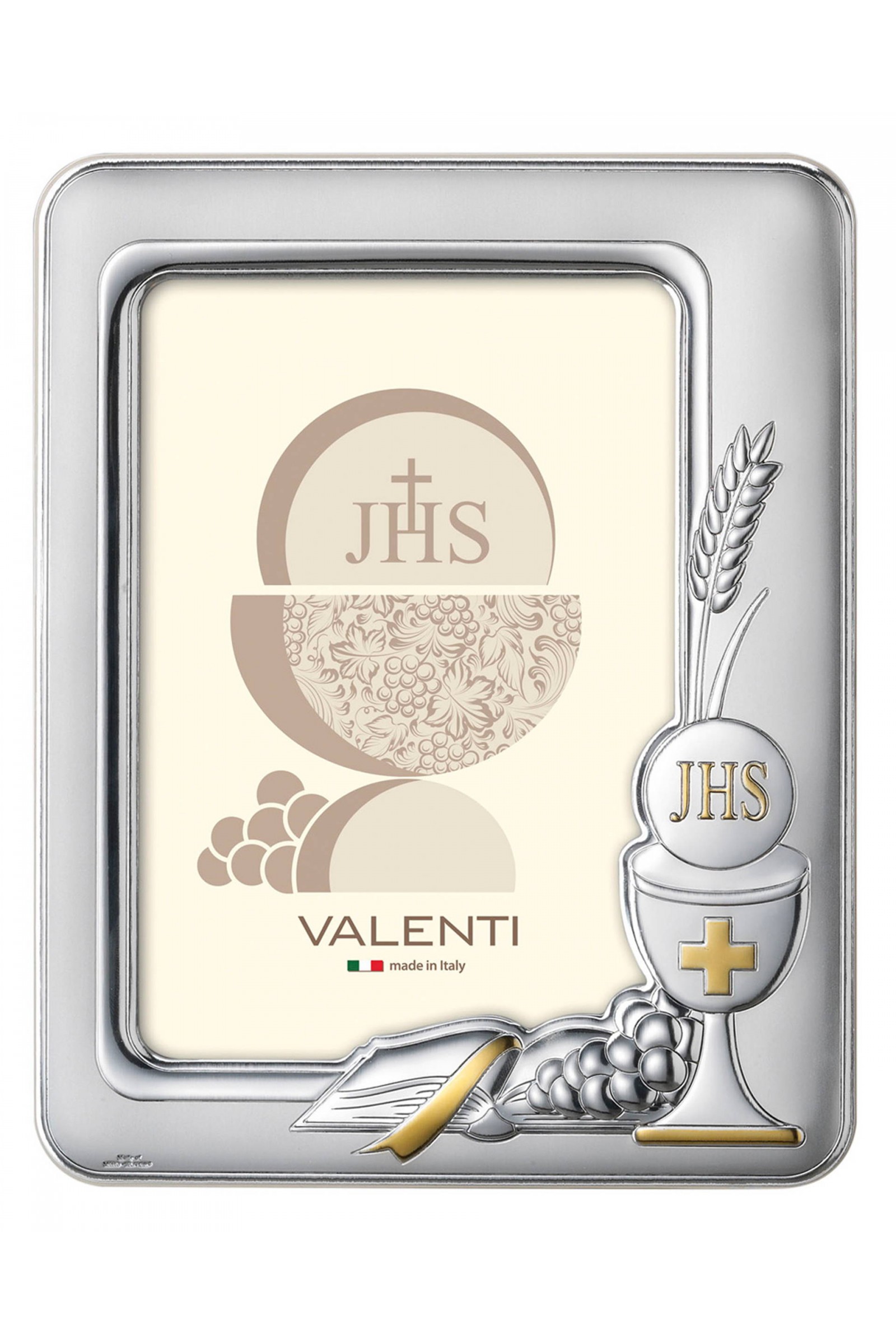 Ramka na zdjęcie z okazji I Komunii Św. z motywem kielicha i hostii - obraz 0