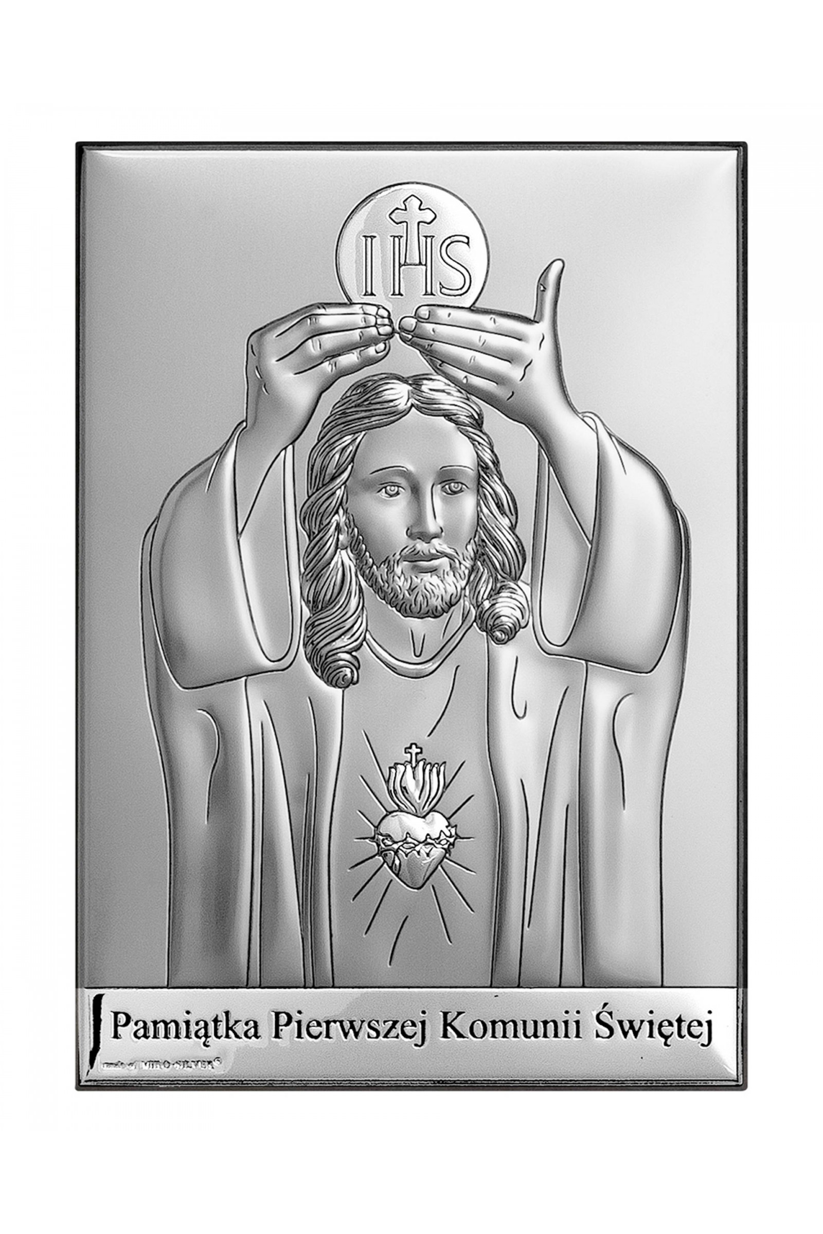 Obrazek na pamiątkę I Komunii Św. z Jezusem, prostokątny - obraz 0