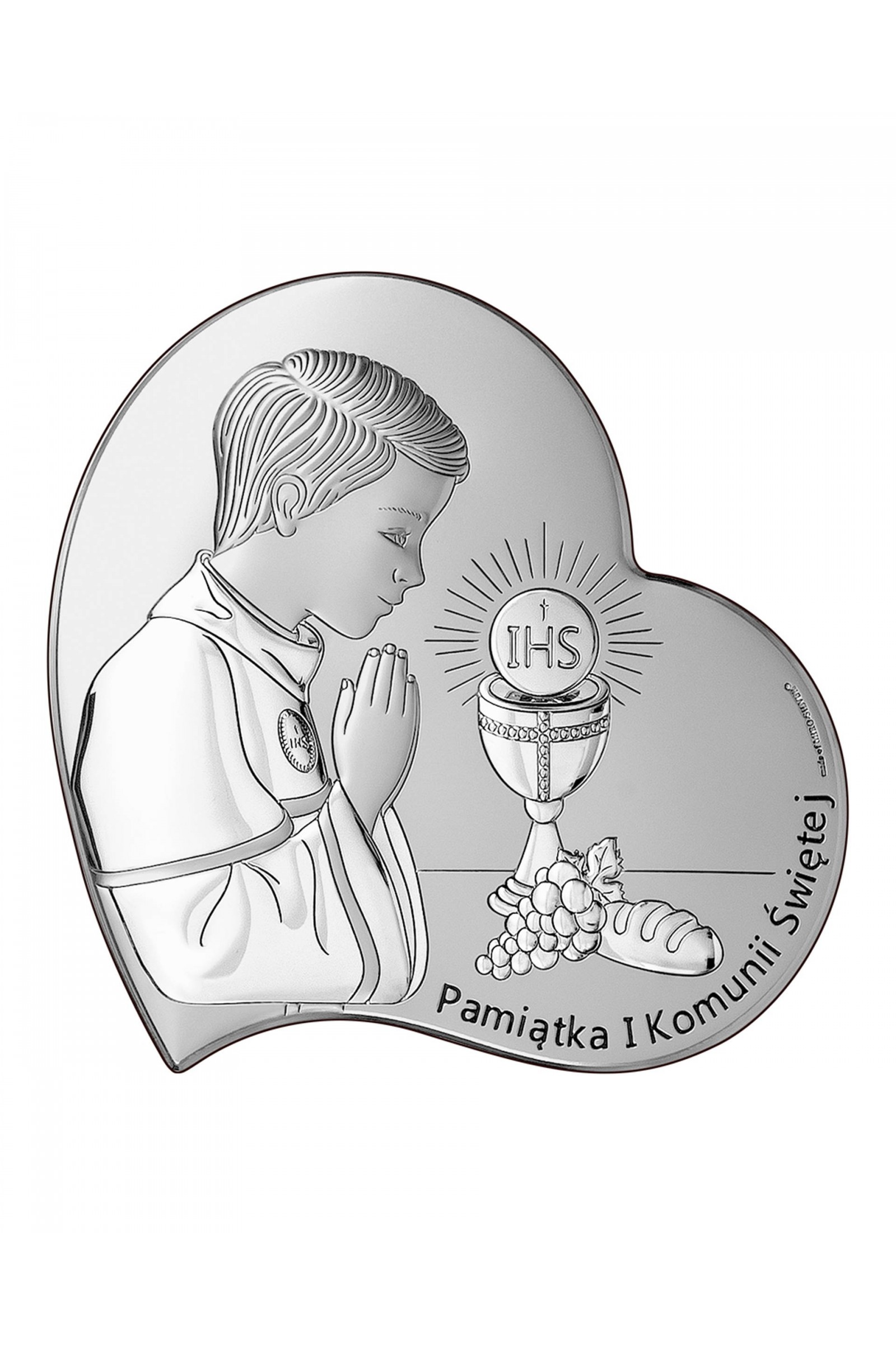 Obrazek na pamiątkę I Komunii Św. z chłopczykiem w 'sercu' - obraz 0