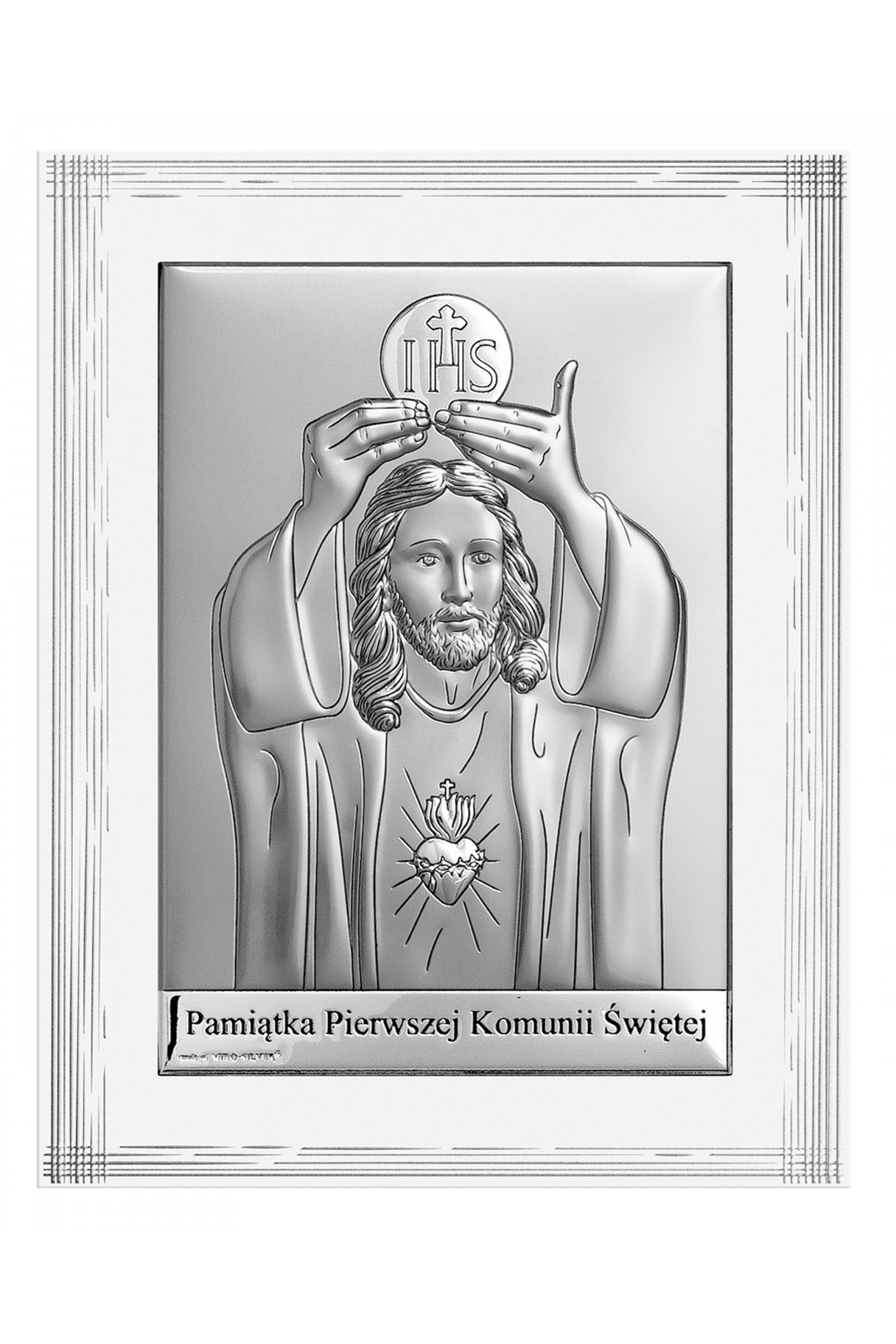 Obrazek na pamiątkę I Komunii Św. z Jezusem, prostokątny - obraz 0