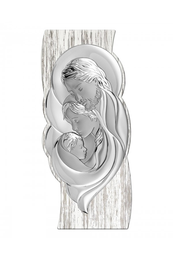 Obraz z wizerunkiem Św. Rodziny na panelu shabby chic