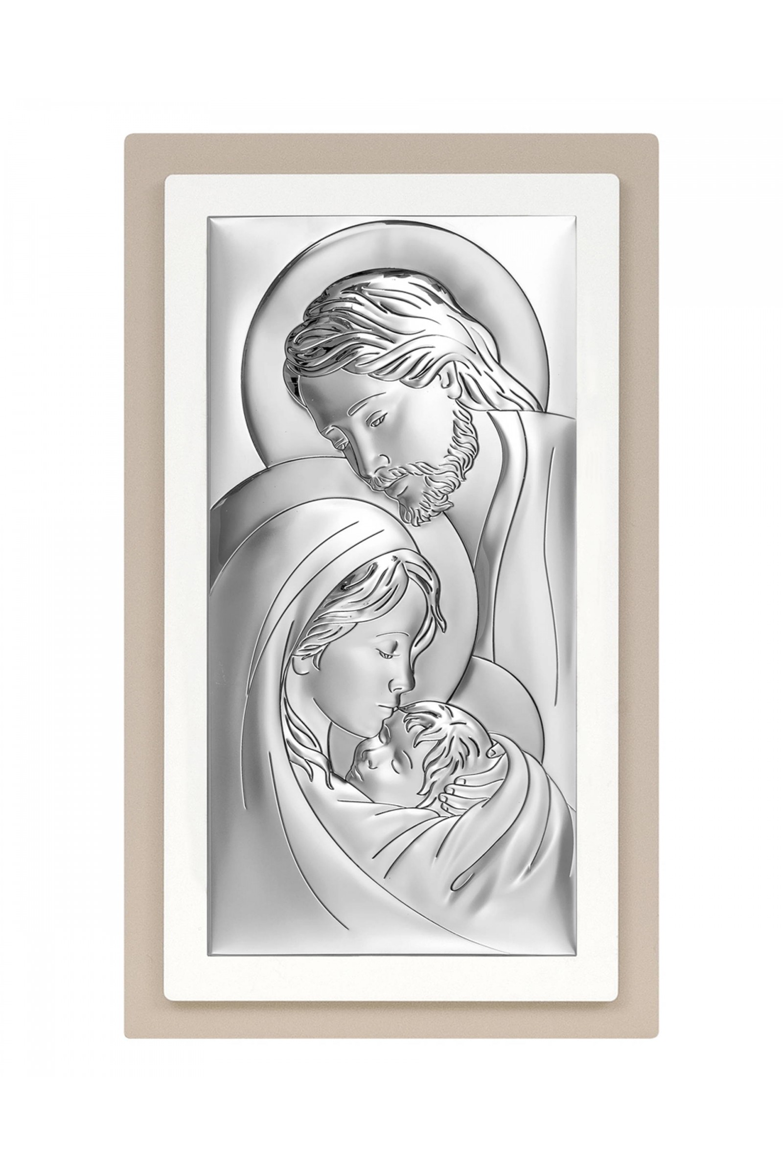 Obrazek z wizerunkiem Św. Rodziny, prostokątny, na podwójnym drewnie - obraz 0