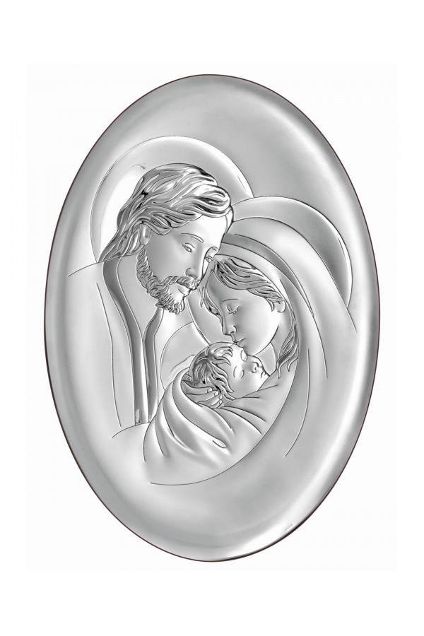 Obrazek z wizerunkiem Św. Rodziny, owalny