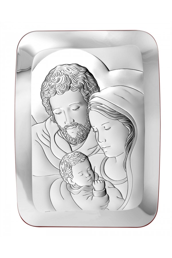 Obrazek z wizerunkiem Św. Rodziny, prostokątny z zaokrąglonymi rogami