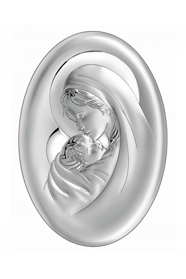 Obrazek z wizerunkiem Matki Bożej, owalny