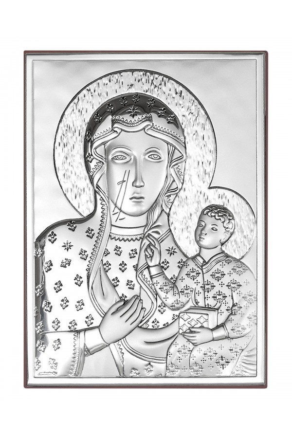 Obrazek z wizerunkiem Matki Bożej Częstochowskiej, prostokątny