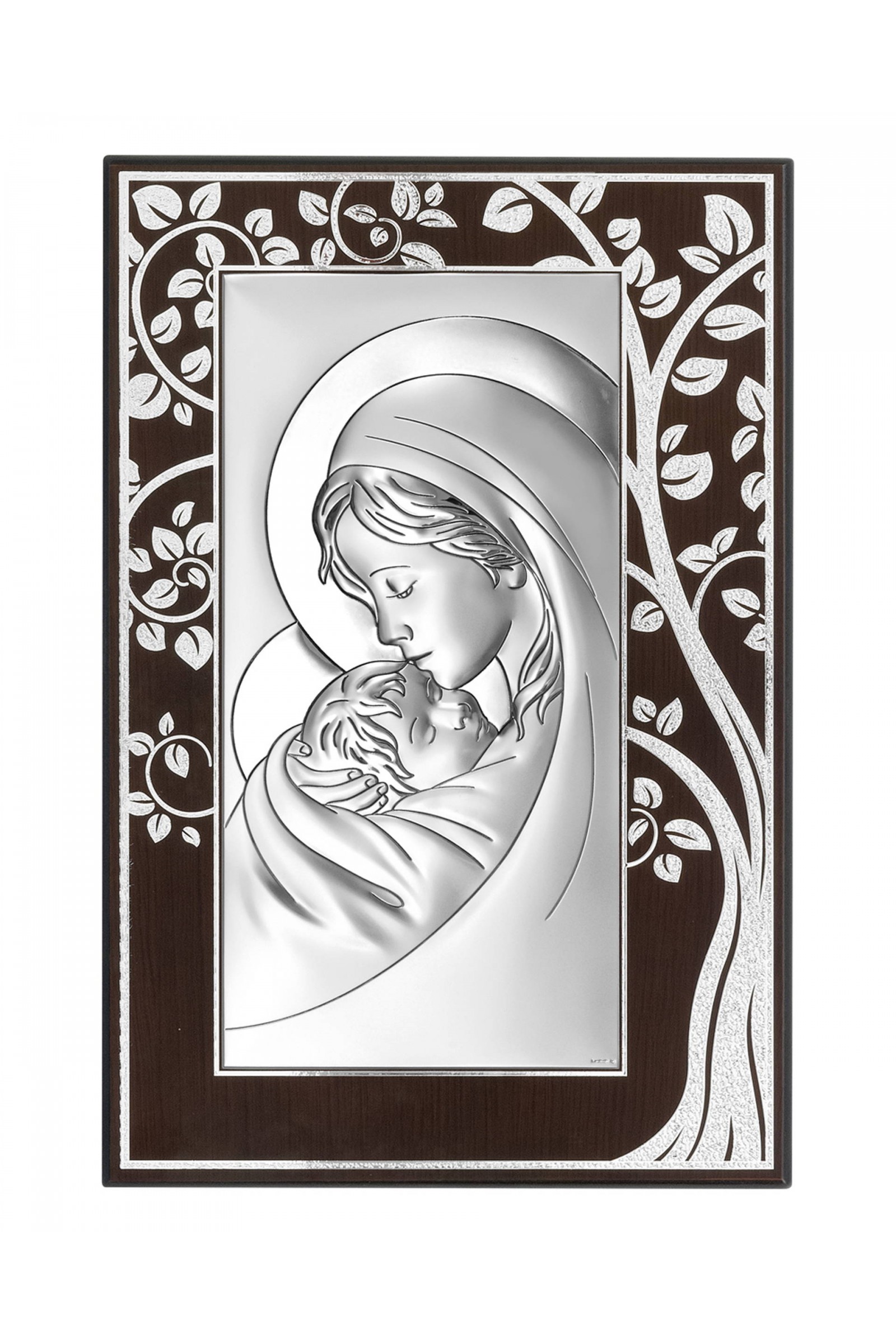 Obrazek z wizerunkiem Matki Bożej na brązowym drewnie - obraz 0