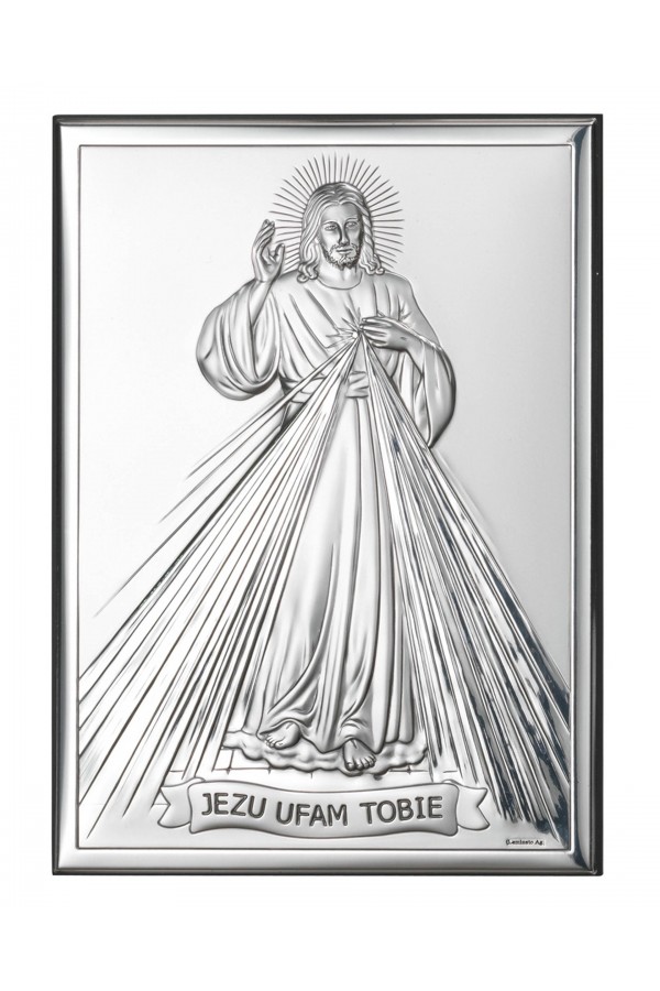 Obrazek z wizerunkiem Jezu Ufam Tobie, prostokątny