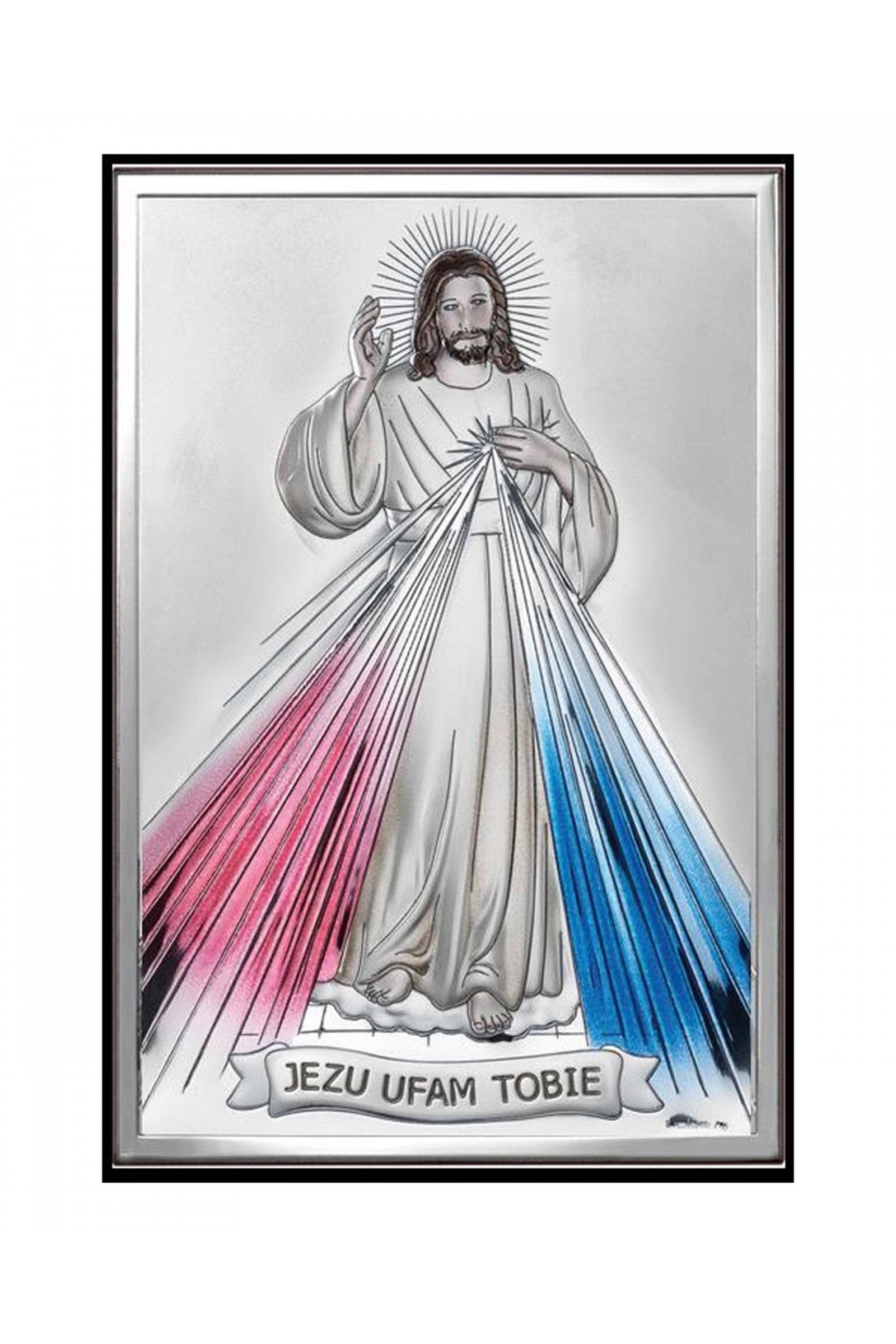 Obrazek z wizerunkiem Jezu Ufam Tobie, prostokątny kolorowy - obraz 0