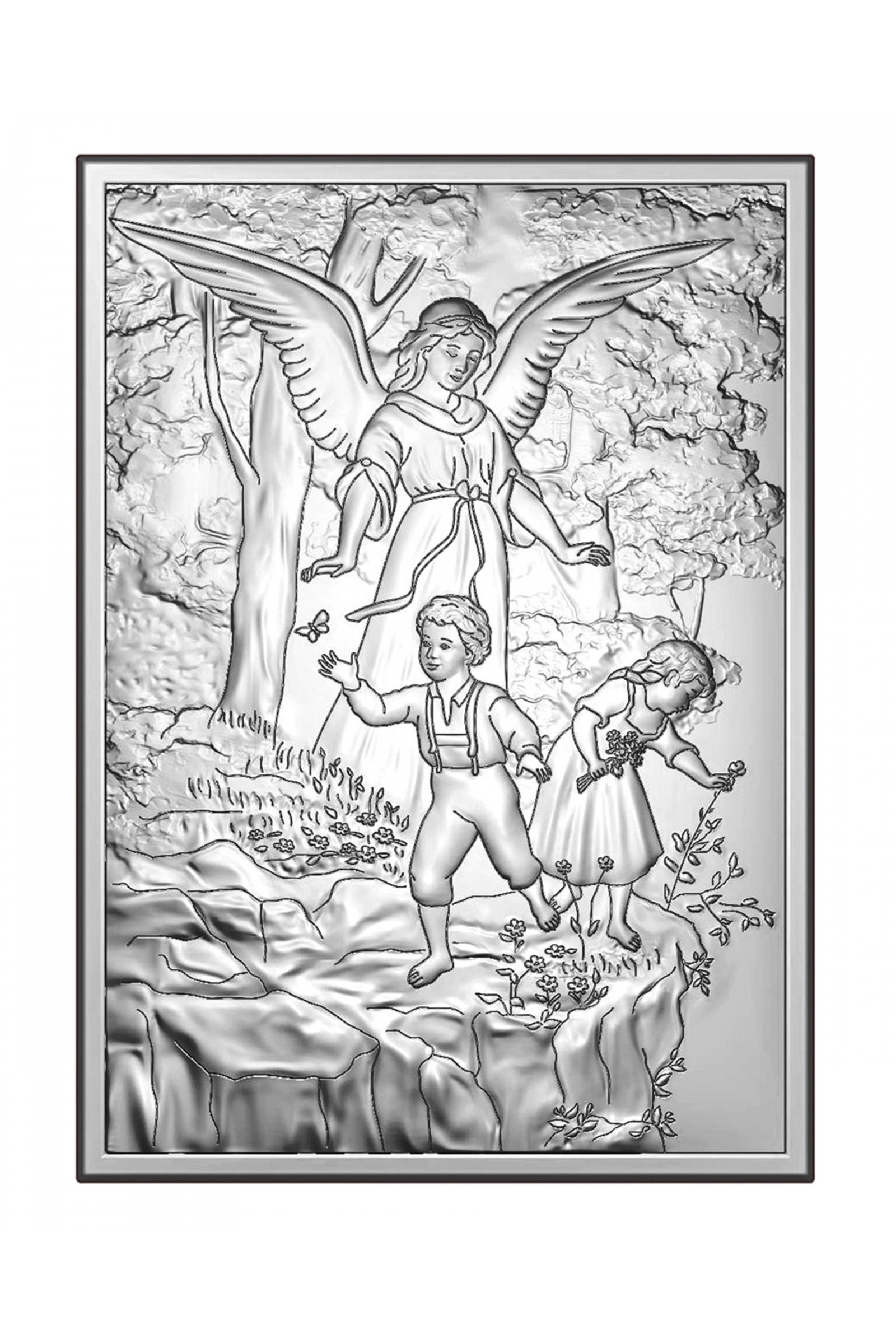 Obrazek z wizerunkiem Anioła Stróża nad bawiącymi się dziećmi - obraz 0