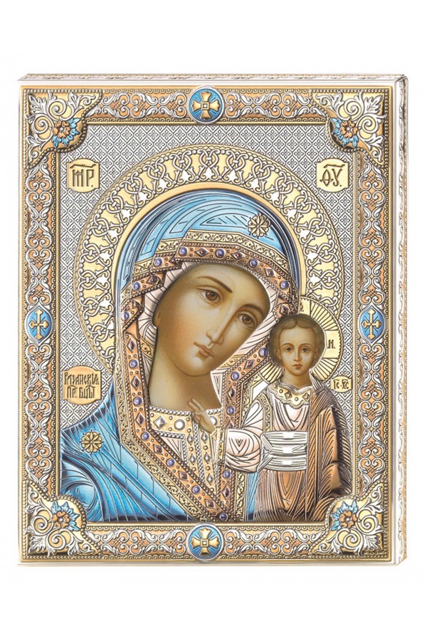 Ikona z wizerunkiem Matki Boskiej Kazańskiej w kolorze