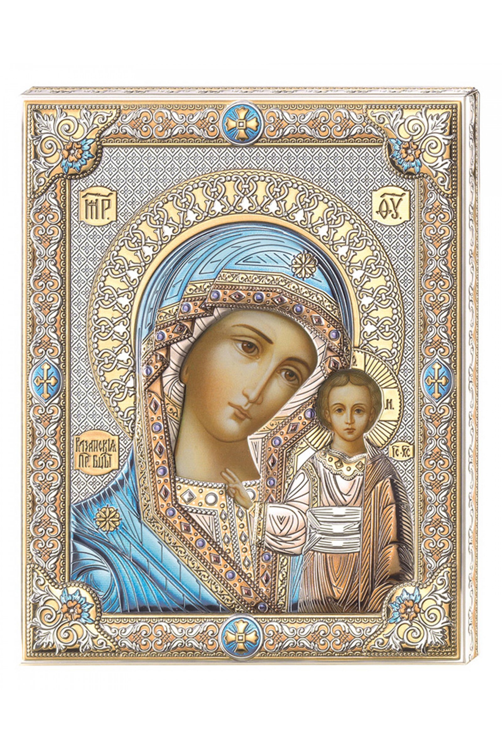 Ikona z wizerunkiem Matki Boskiej Kazańskiej w kolorze - obraz 0