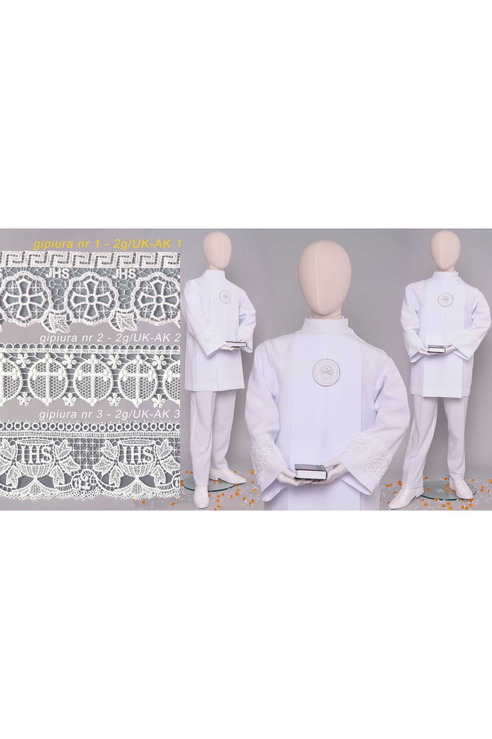 Alba komunijna z gipiurą 2g/AK1 - krótka - obraz 3