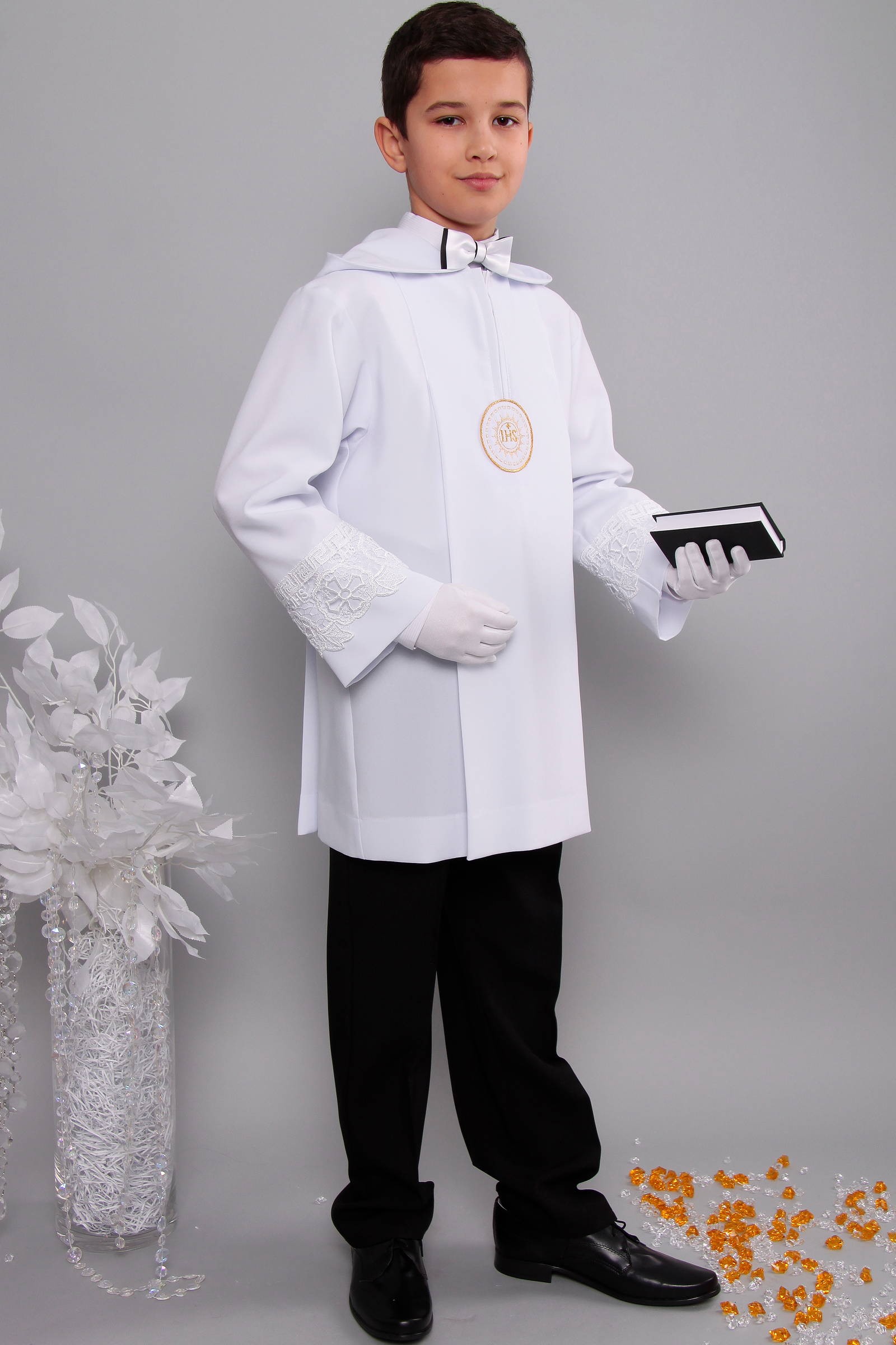 Alba komunijna z gipiurą 2kg/AK1 - krótka - obraz 2