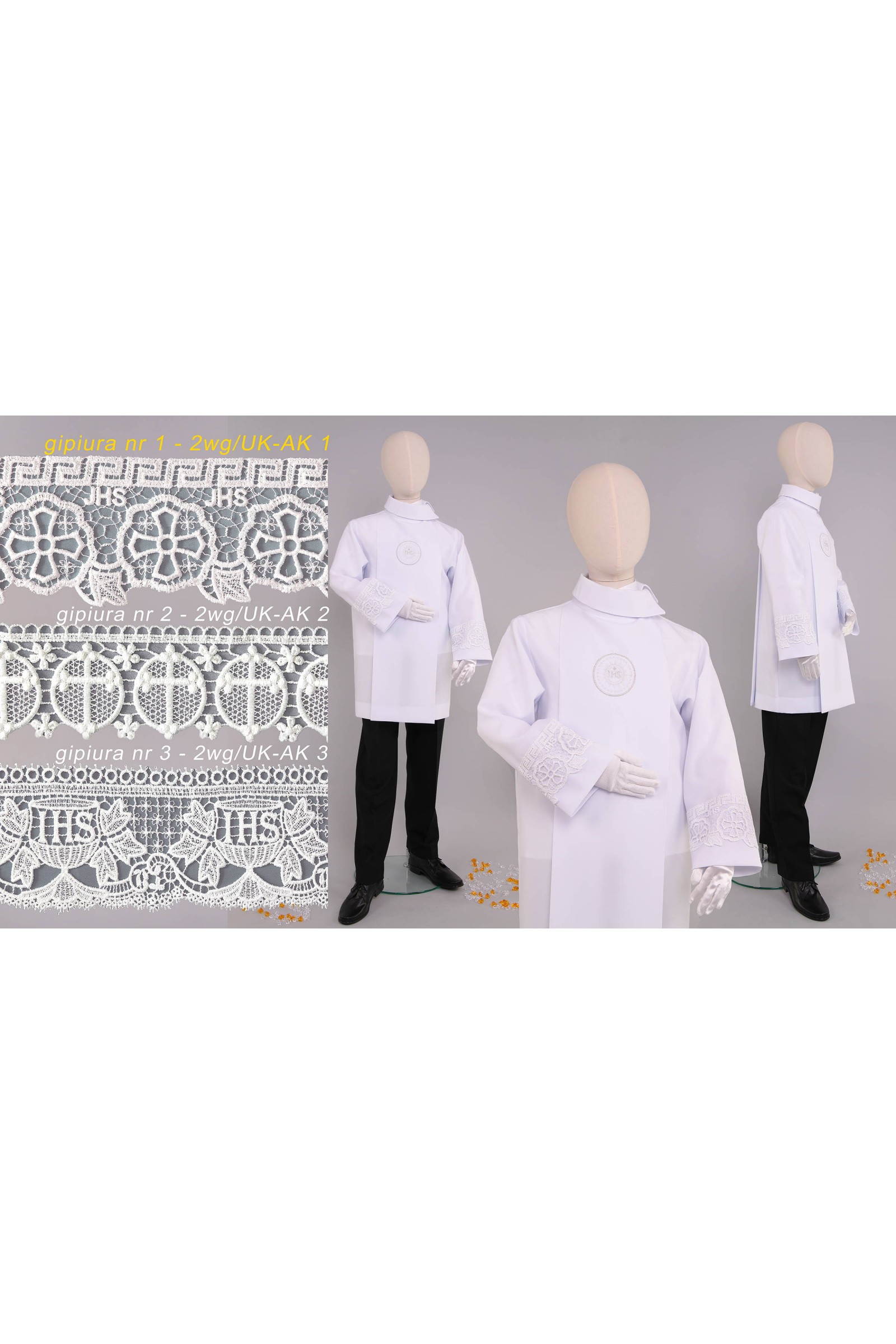 Alba komunijna z gipiurą 2wg/AK1 - krótka - obraz 3