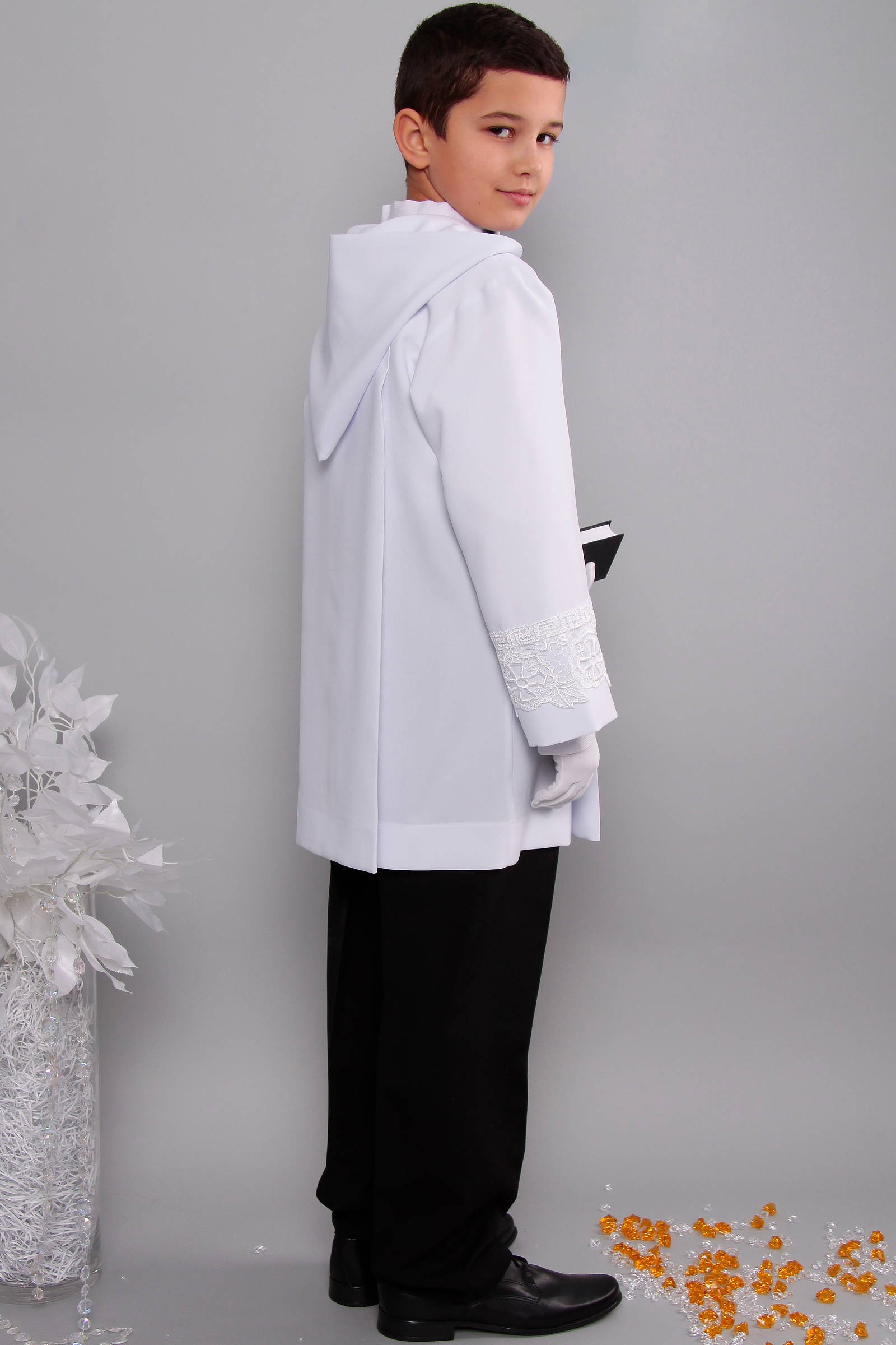 Alba komunijna z gipiurą 2kg/AK1 - krótka - obraz 3