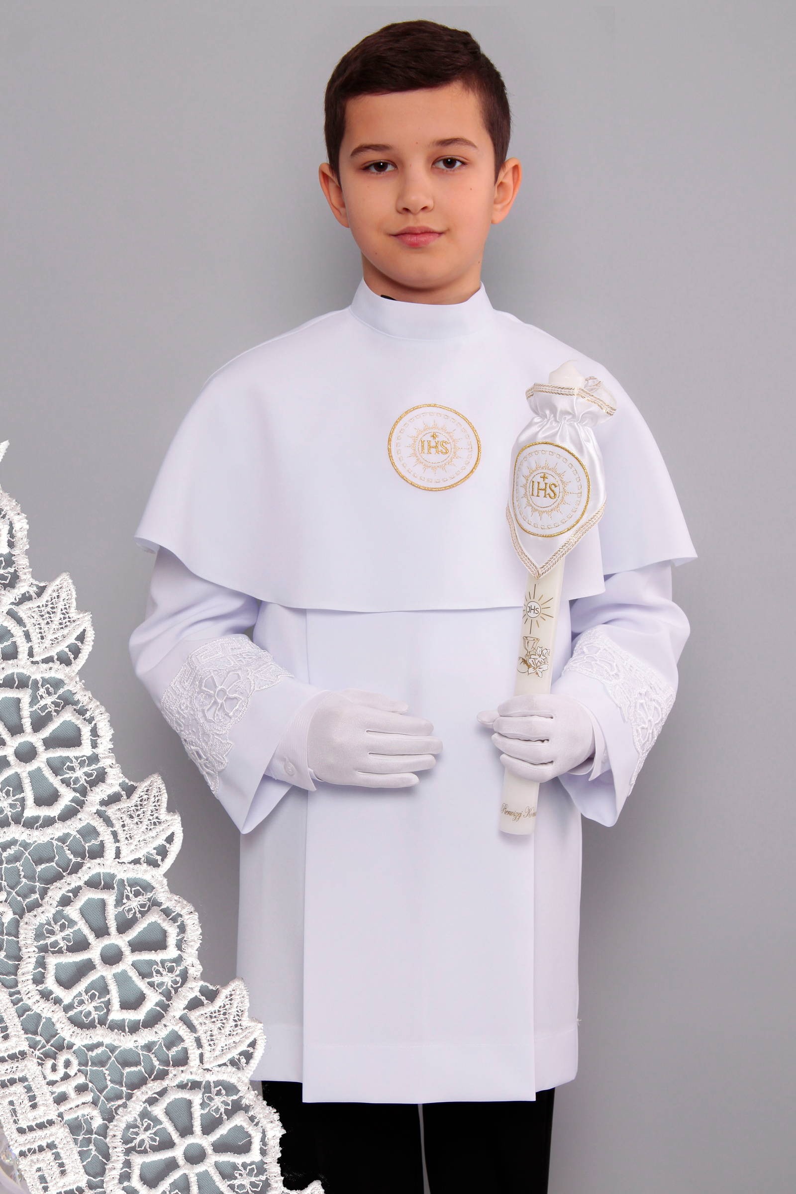 Alba komunijna z gipiurą 3g/AK1 - krótka - obraz 0