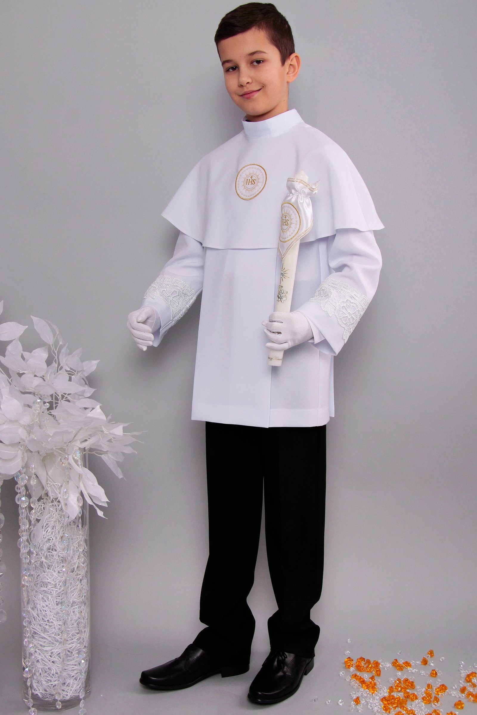 Alba komunijna z gipiurą 3g/AK1 - krótka - obraz 2