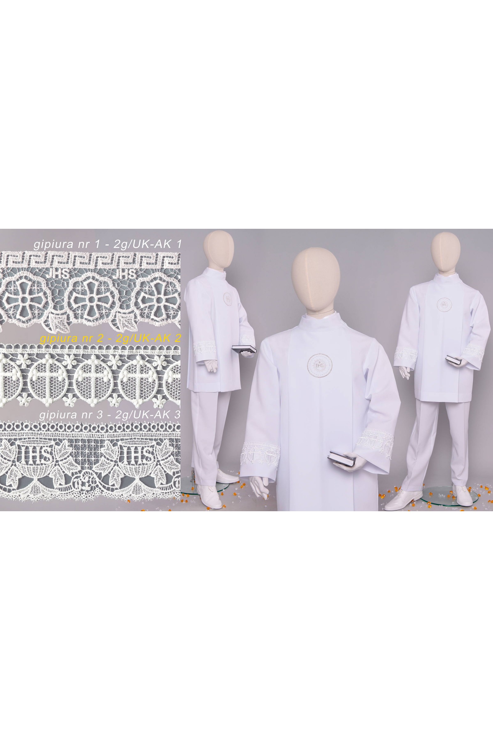 Alba komunijna z gipiurą 2g/AK2 - krótka - obraz 3