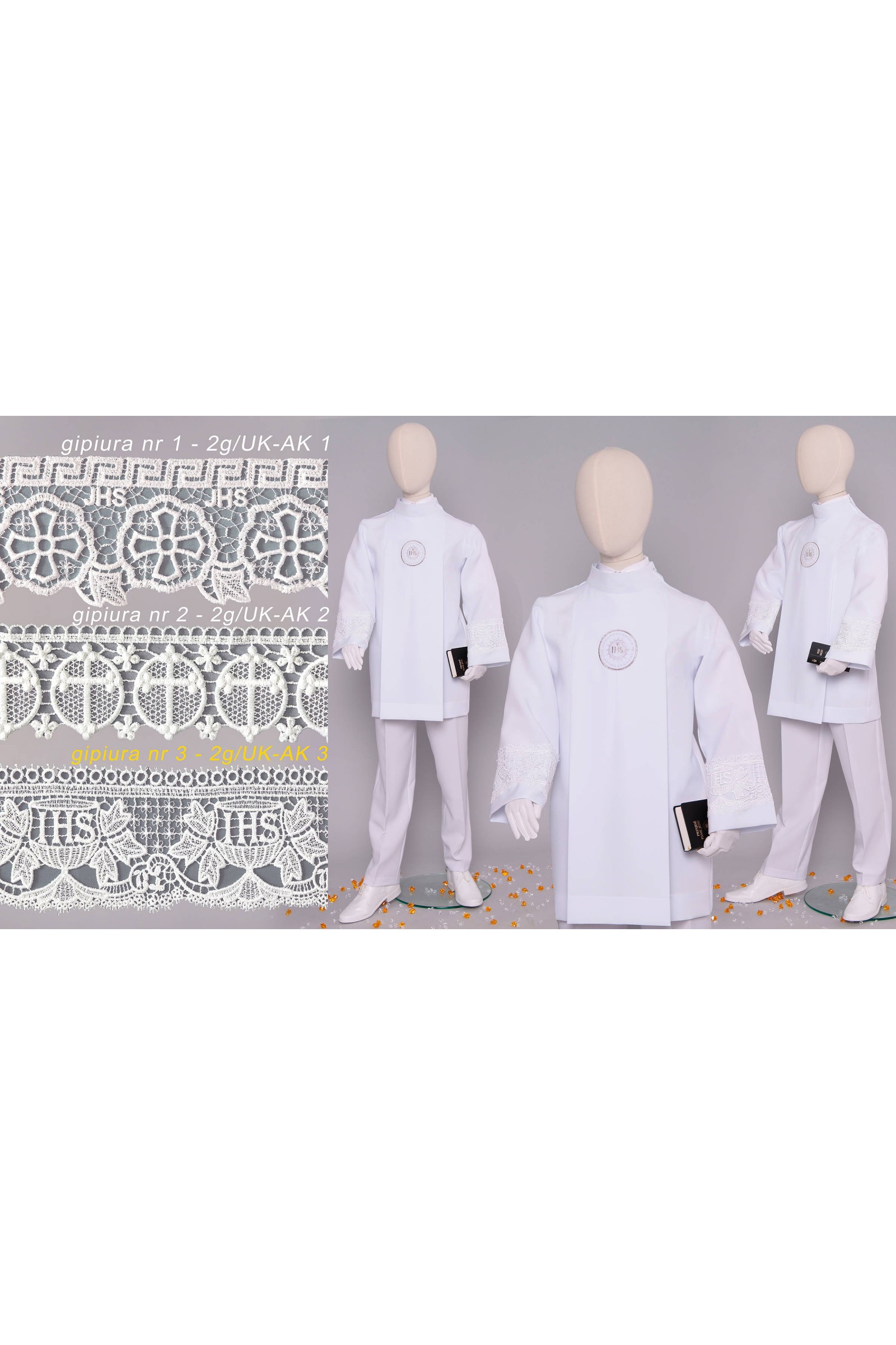 Alba komunijna z gipiurą 2g/AK3 - krótka - obraz 4