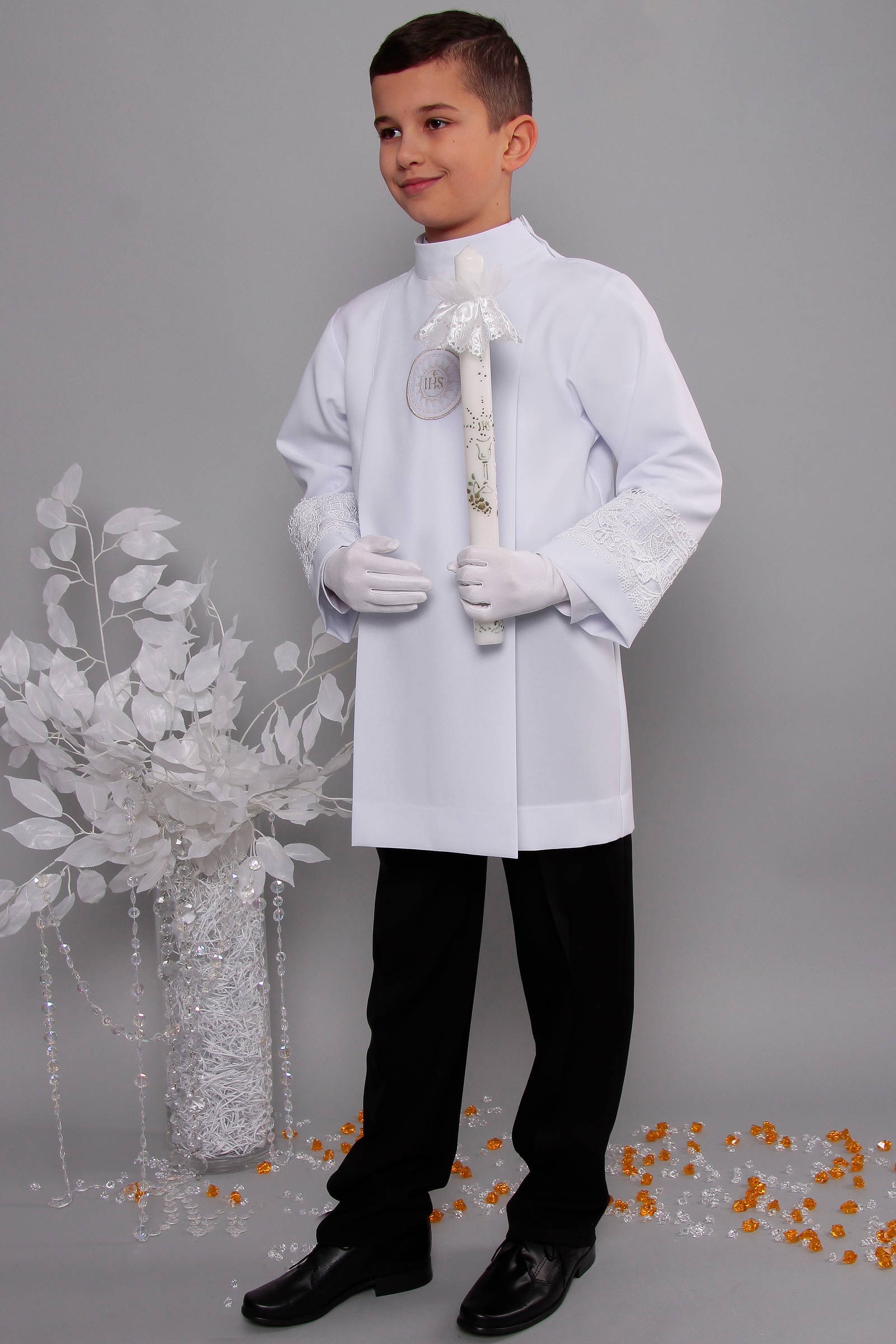 Alba komunijna z gipiurą 2g/AK3 - krótka - obraz 2