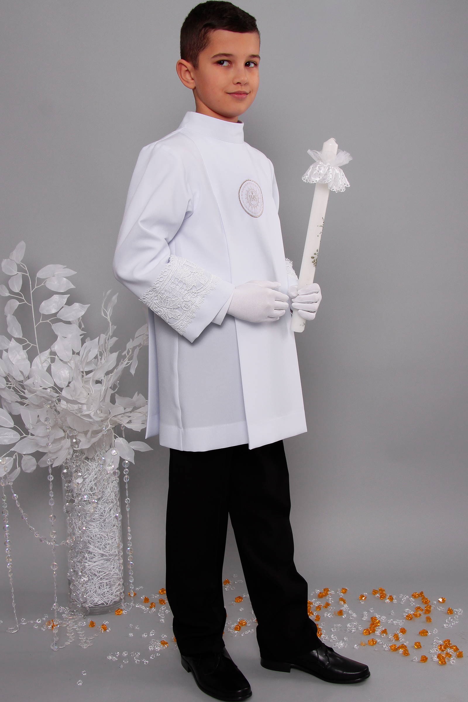 Alba komunijna z gipiurą 2g/AK3 - krótka - obraz 3