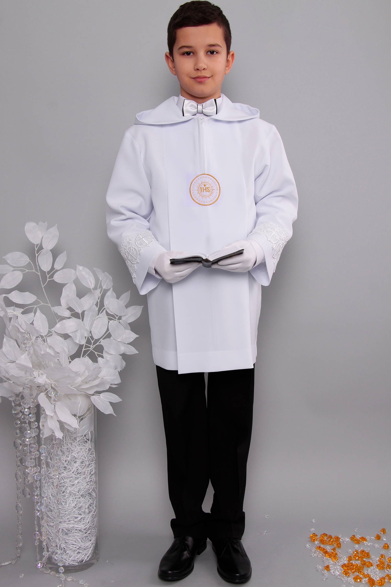 Alba komunijna z gipiurą 2kg/AK2 - krótka - obraz 1