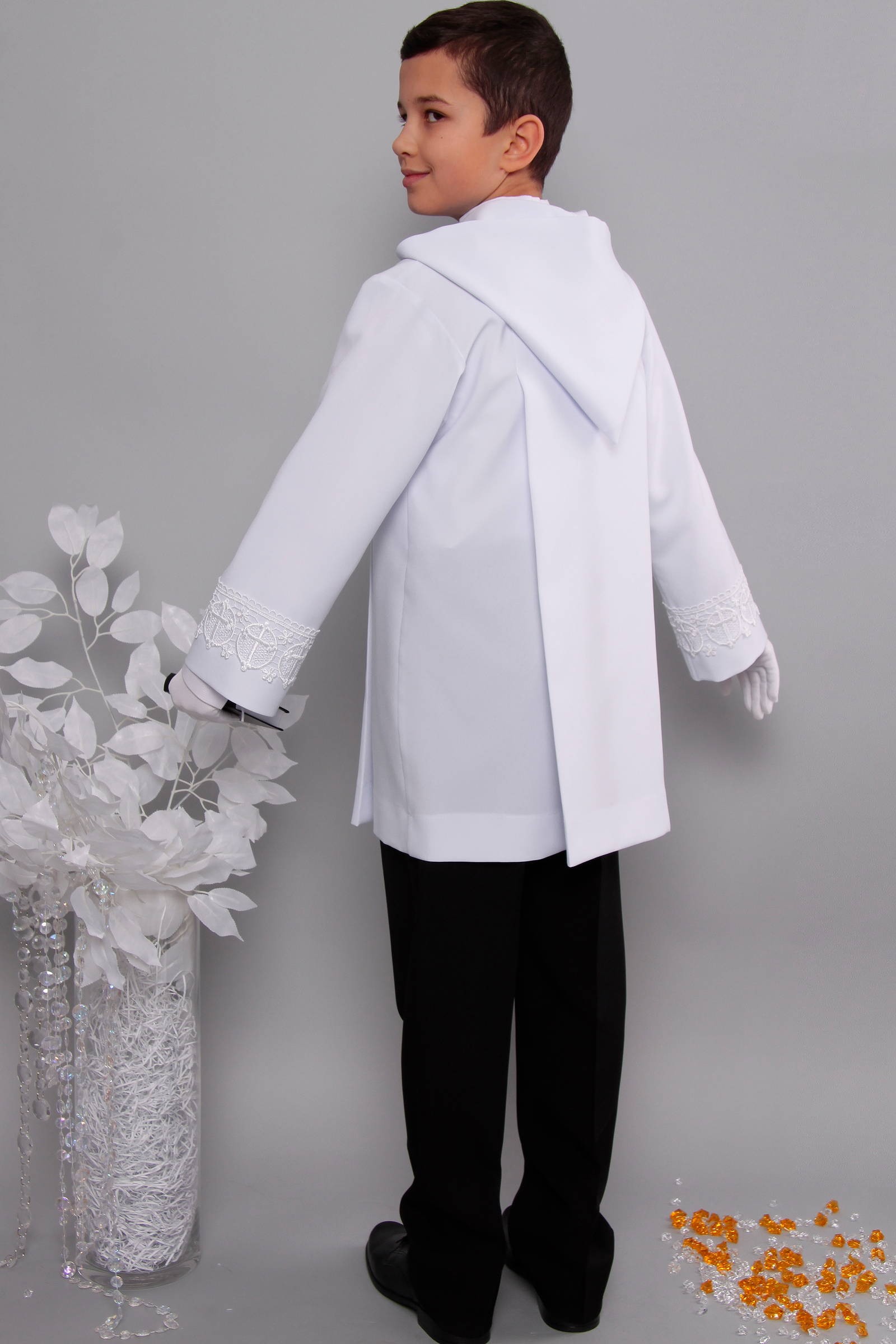 Alba komunijna z gipiurą 2kg/AK2 - krótka - obraz 3