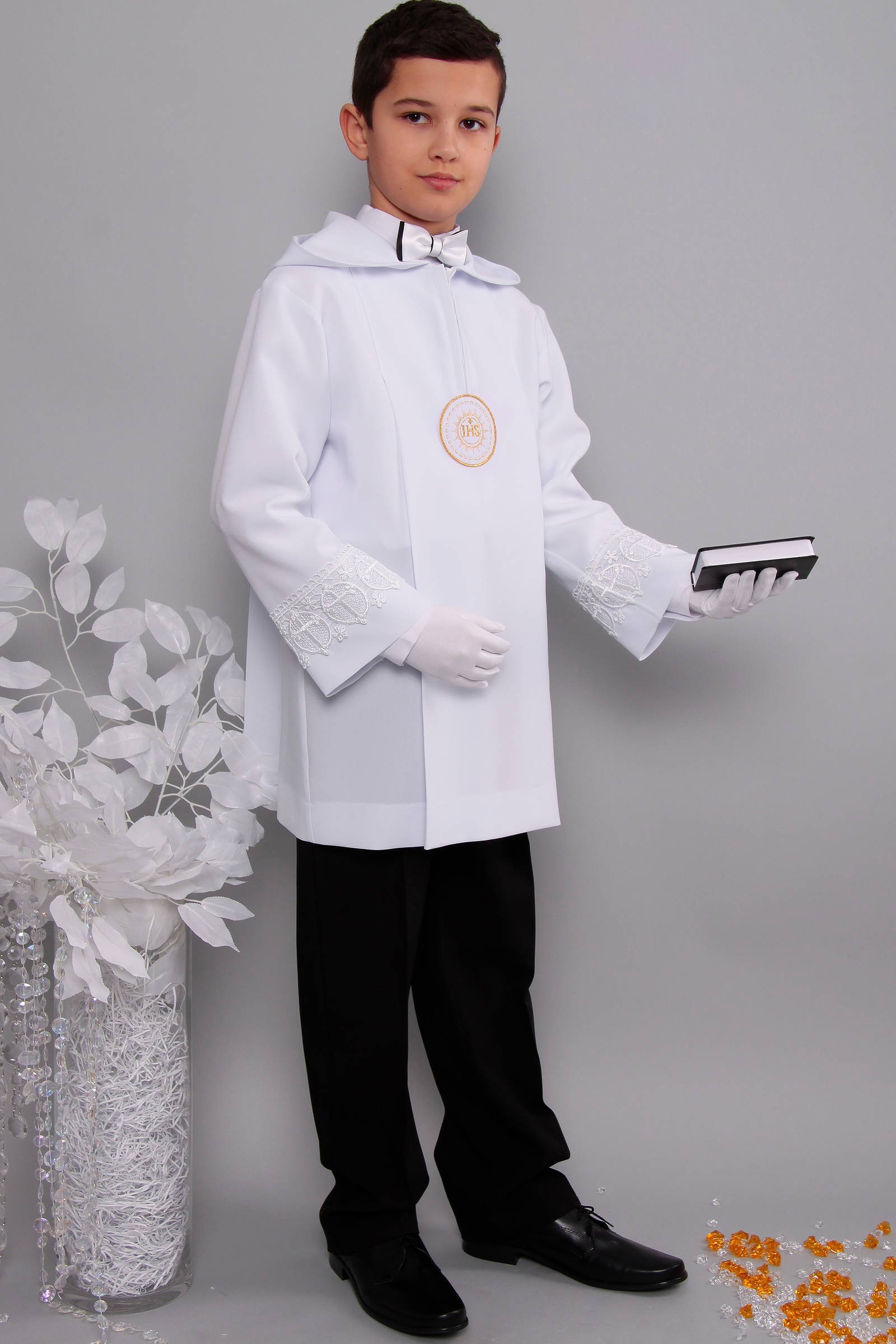 Alba komunijna z gipiurą 2kg/AK2 - krótka - obraz 2