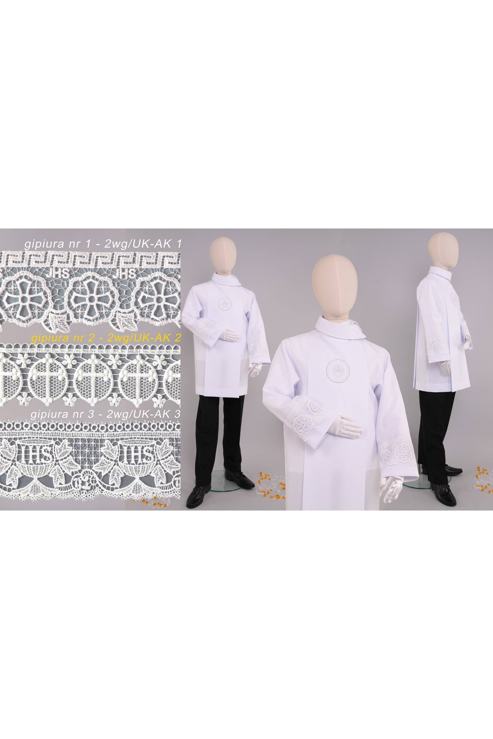 Alba komunijna z gipiurą 2wg/AK2 - krótka - obraz 4