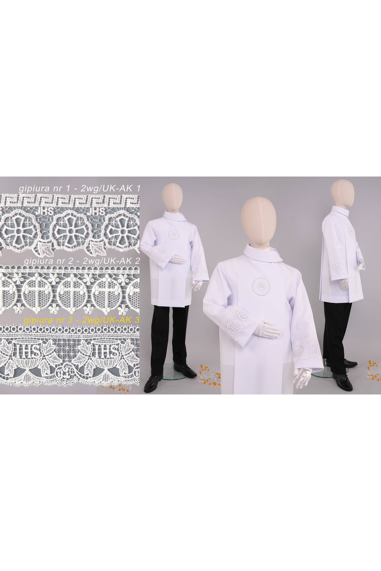 Alba komunijna z gipiurą 2wg/AK3 - krótka - obraz 4