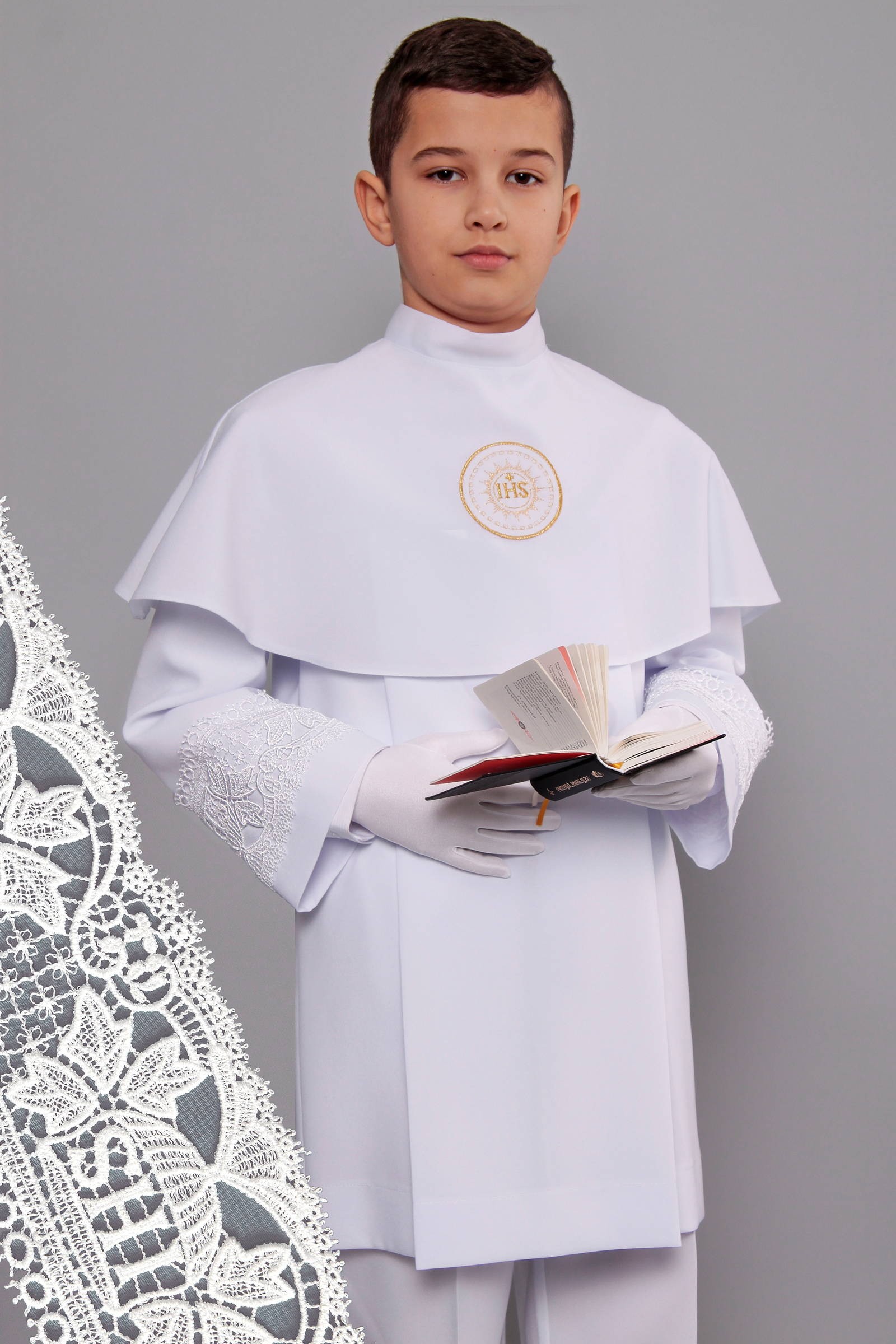 Alba komunijna z gipiurą 3g/AK3 - krótka - obraz 0