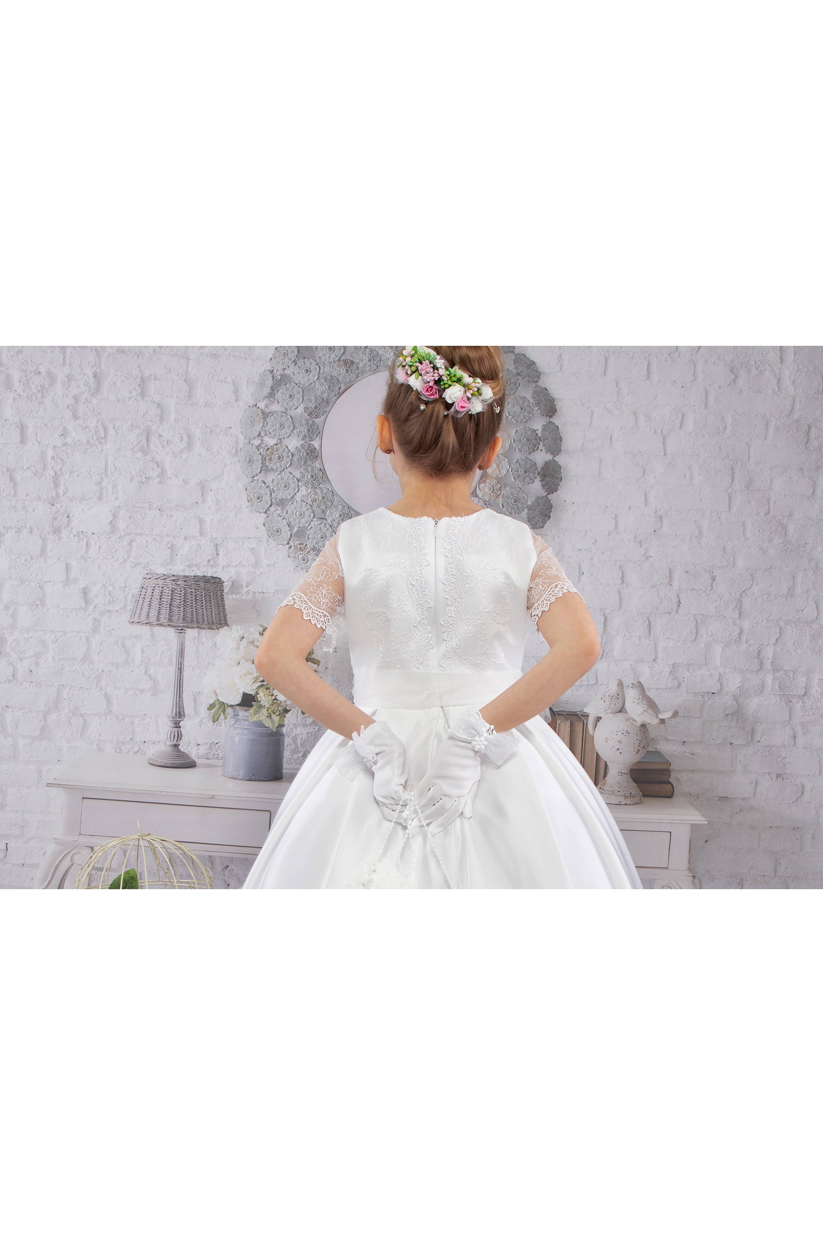 Elegancka sukienka komunijna T7/EL - obraz 2