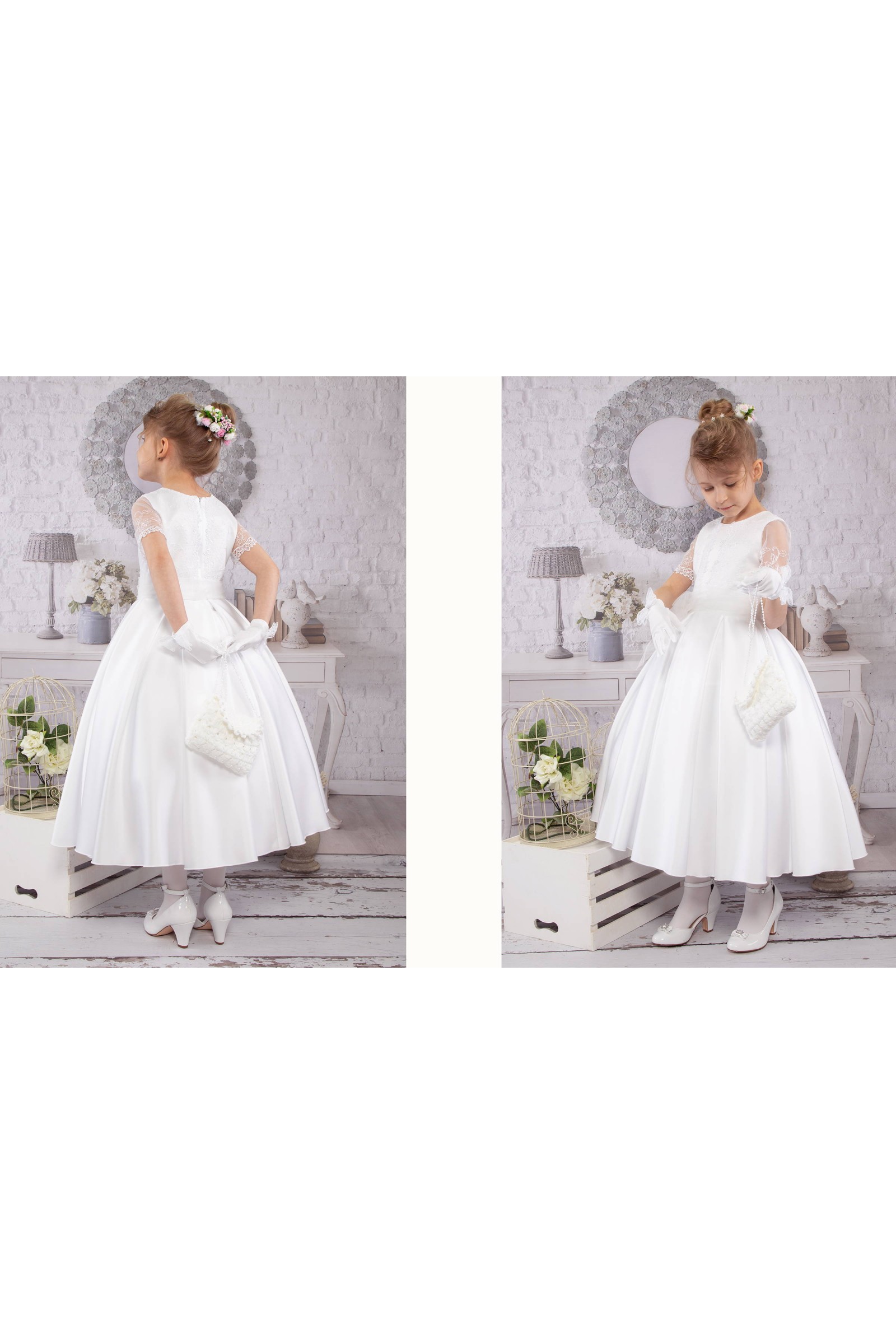 Elegancka sukienka komunijna T7/EL - obraz 3