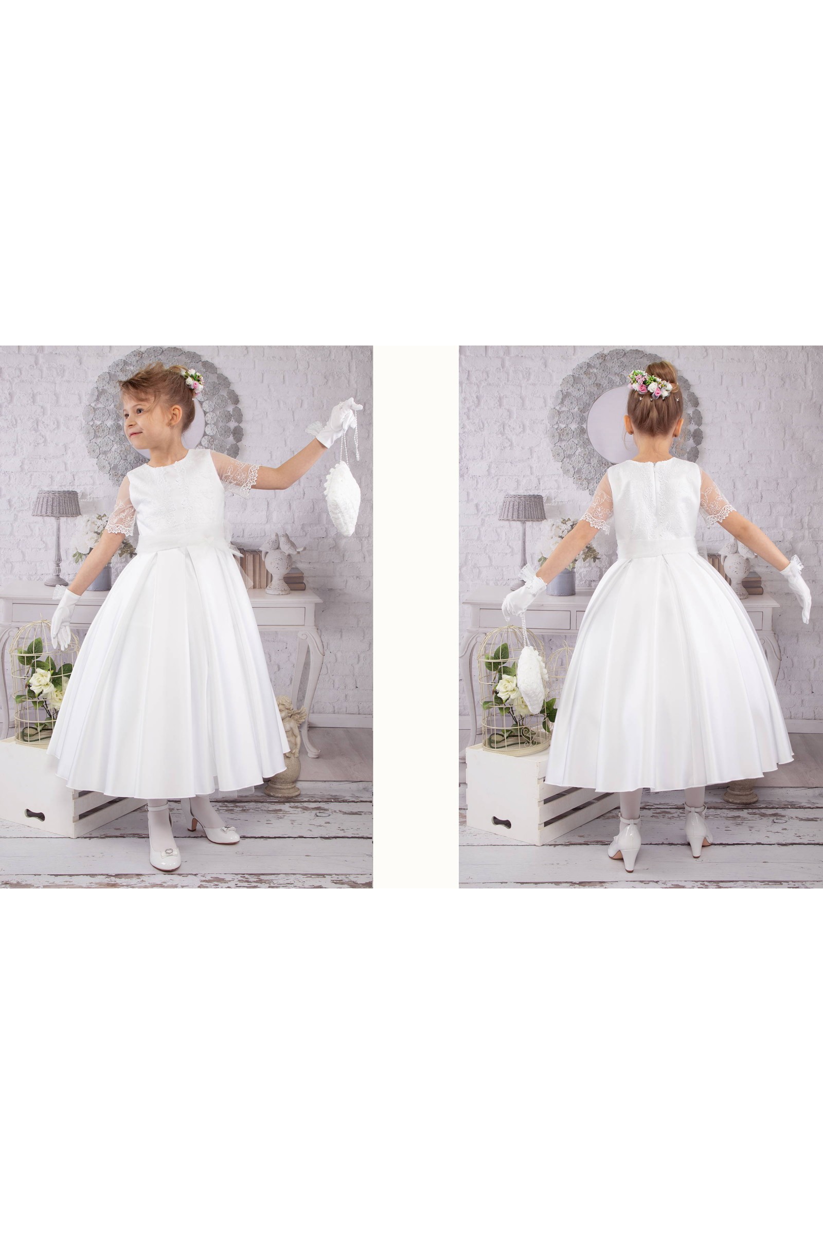 Elegancka sukienka komunijna T7/EL - obraz 4