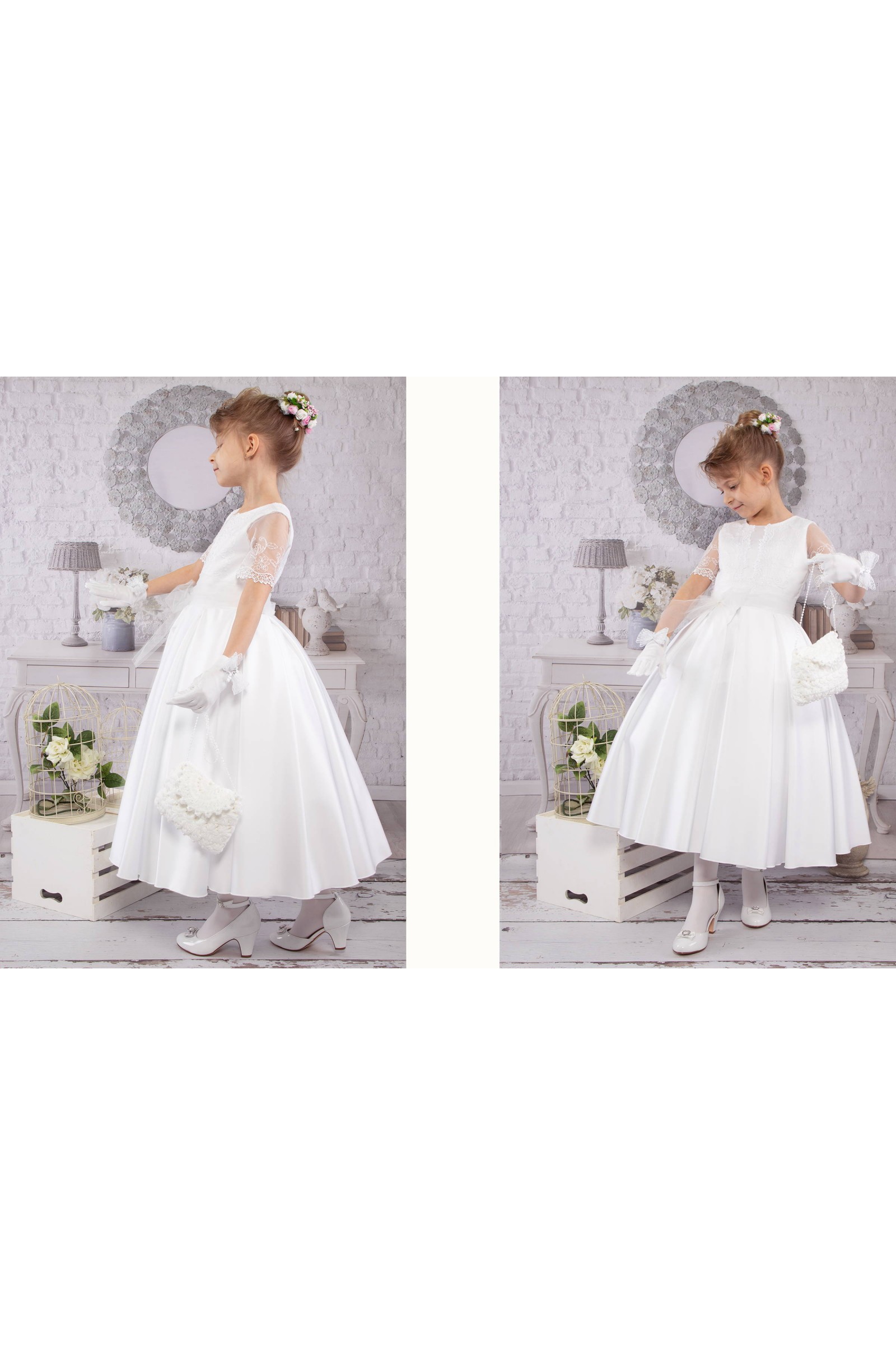 Elegancka sukienka komunijna T7/EL - obraz 5